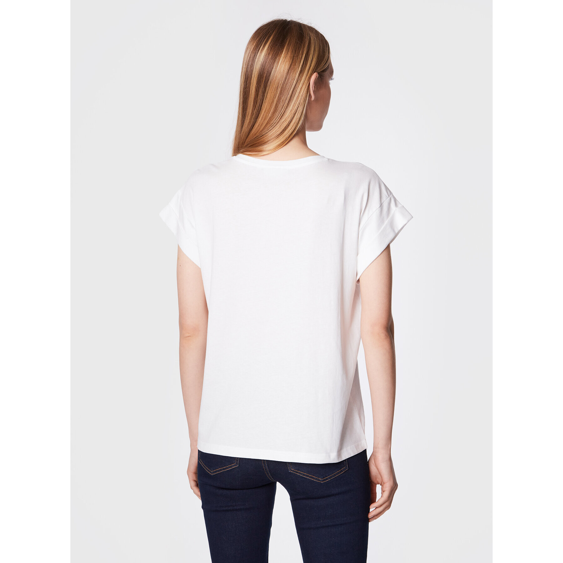 Moss Copenhagen Тишърт Alva 16708 Бял Boxy Fit - Pepit.bg