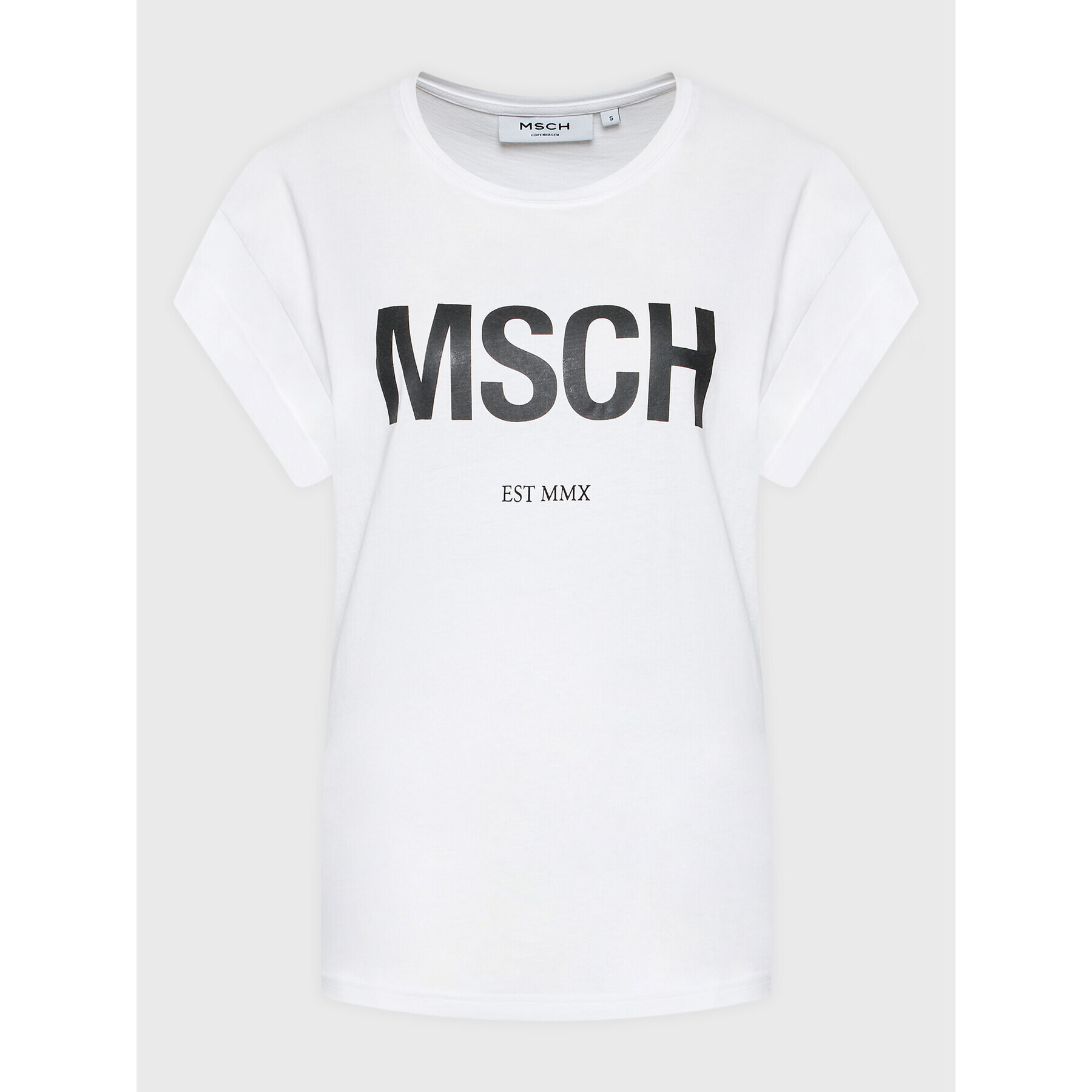 Moss Copenhagen Тишърт Alva 16708 Бял Boxy Fit - Pepit.bg
