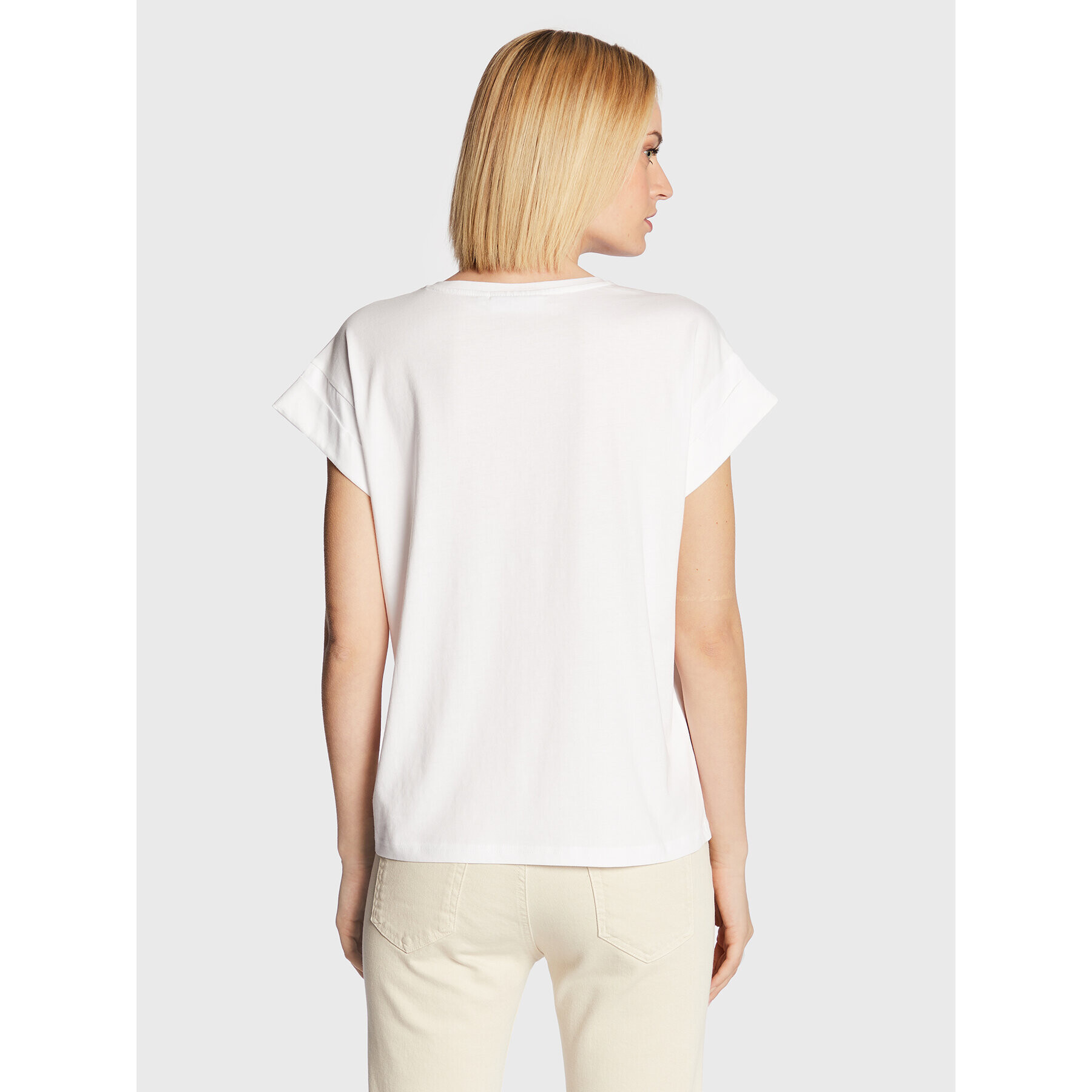 Moss Copenhagen Тишърт Alva 16708 Бял Boxy Fit - Pepit.bg