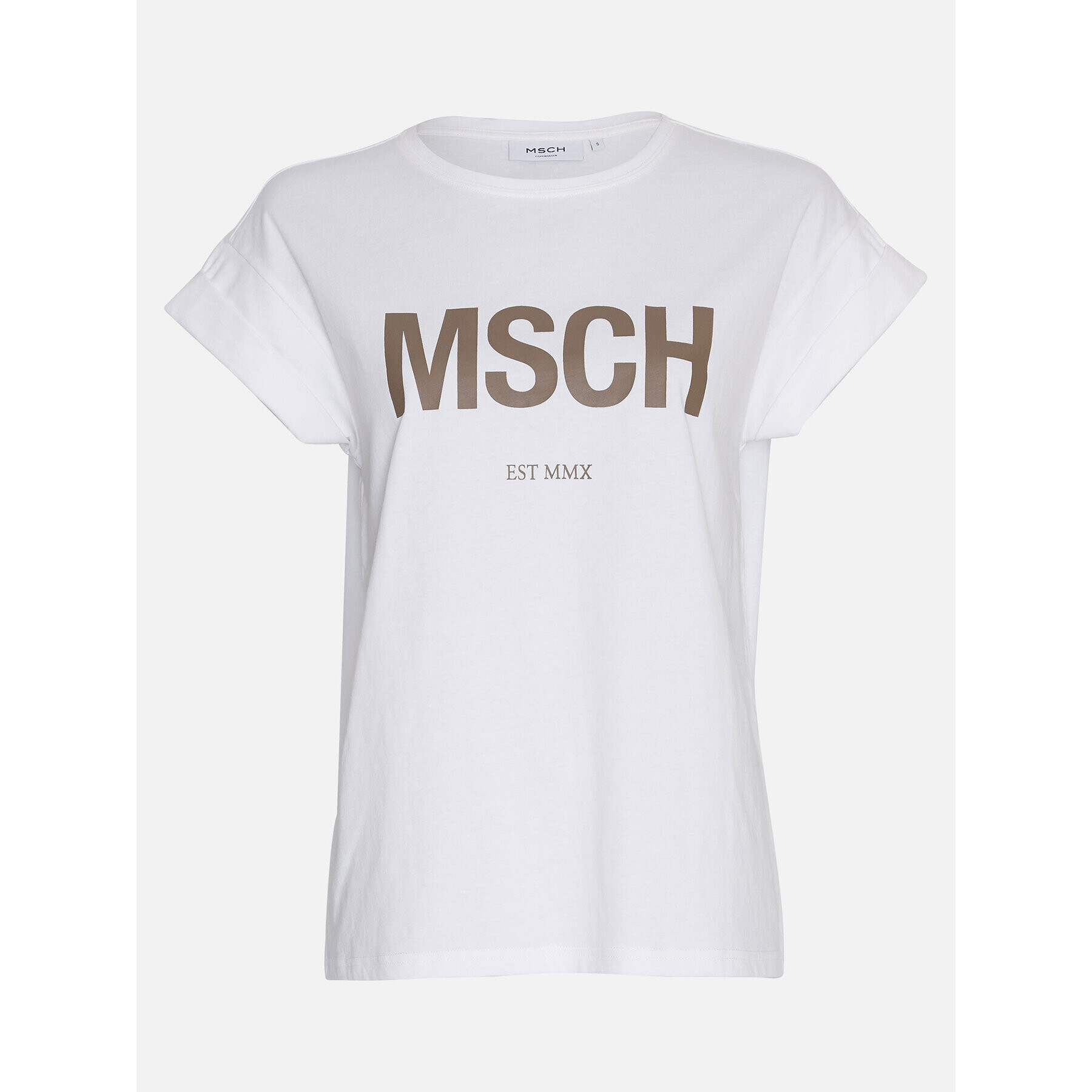 Moss Copenhagen Тишърт Alva 16708 Бял Boxy Fit - Pepit.bg