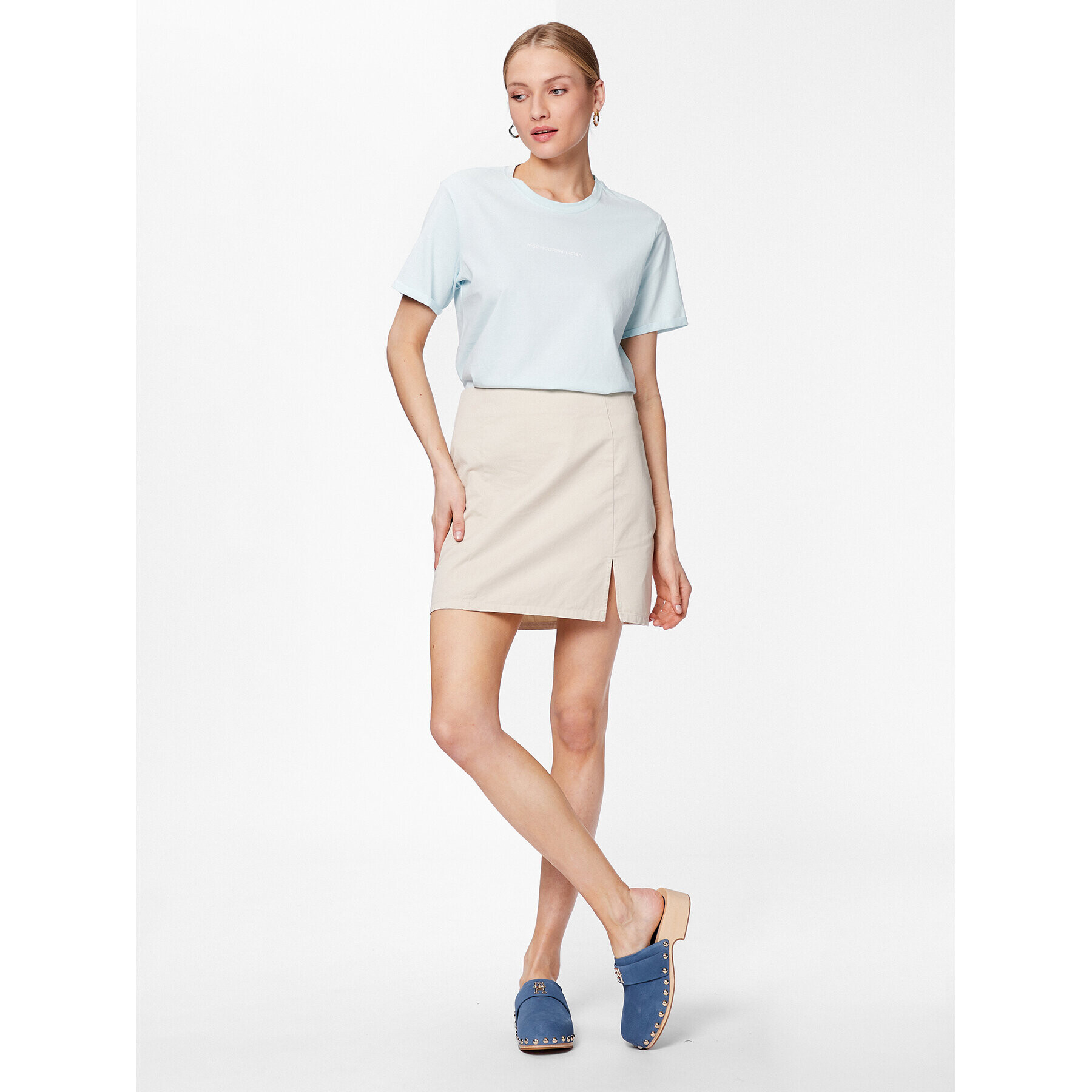 Moss Copenhagen Тишърт Terina 17595 Син Regular Fit - Pepit.bg