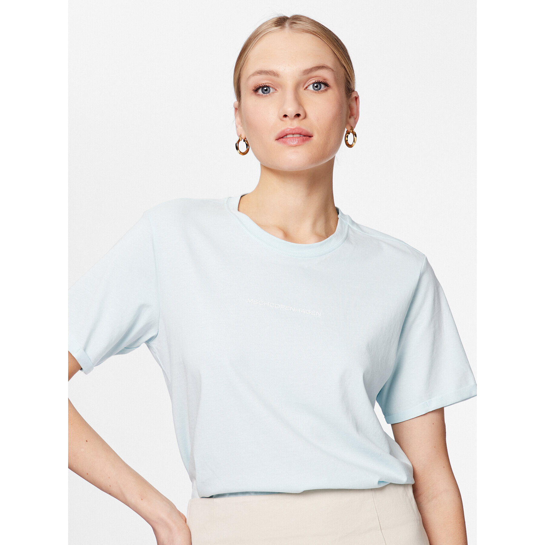 Moss Copenhagen Тишърт Terina 17595 Син Regular Fit - Pepit.bg