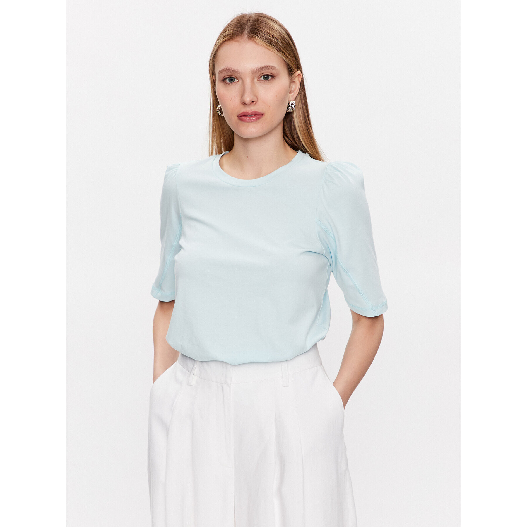 Moss Copenhagen Тишърт Tiffa 17329 Син Regular Fit - Pepit.bg