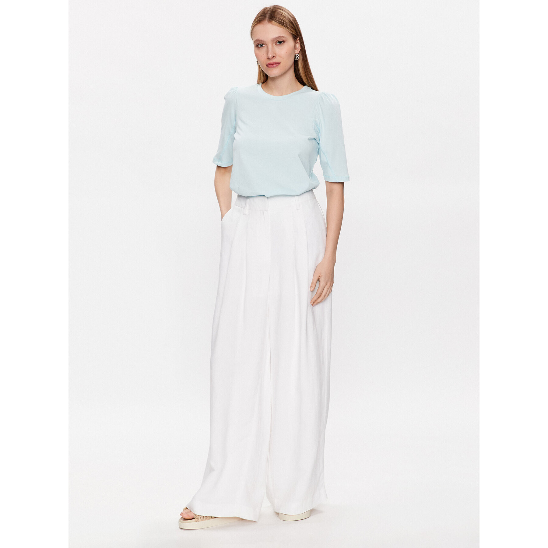 Moss Copenhagen Тишърт Tiffa 17329 Син Regular Fit - Pepit.bg