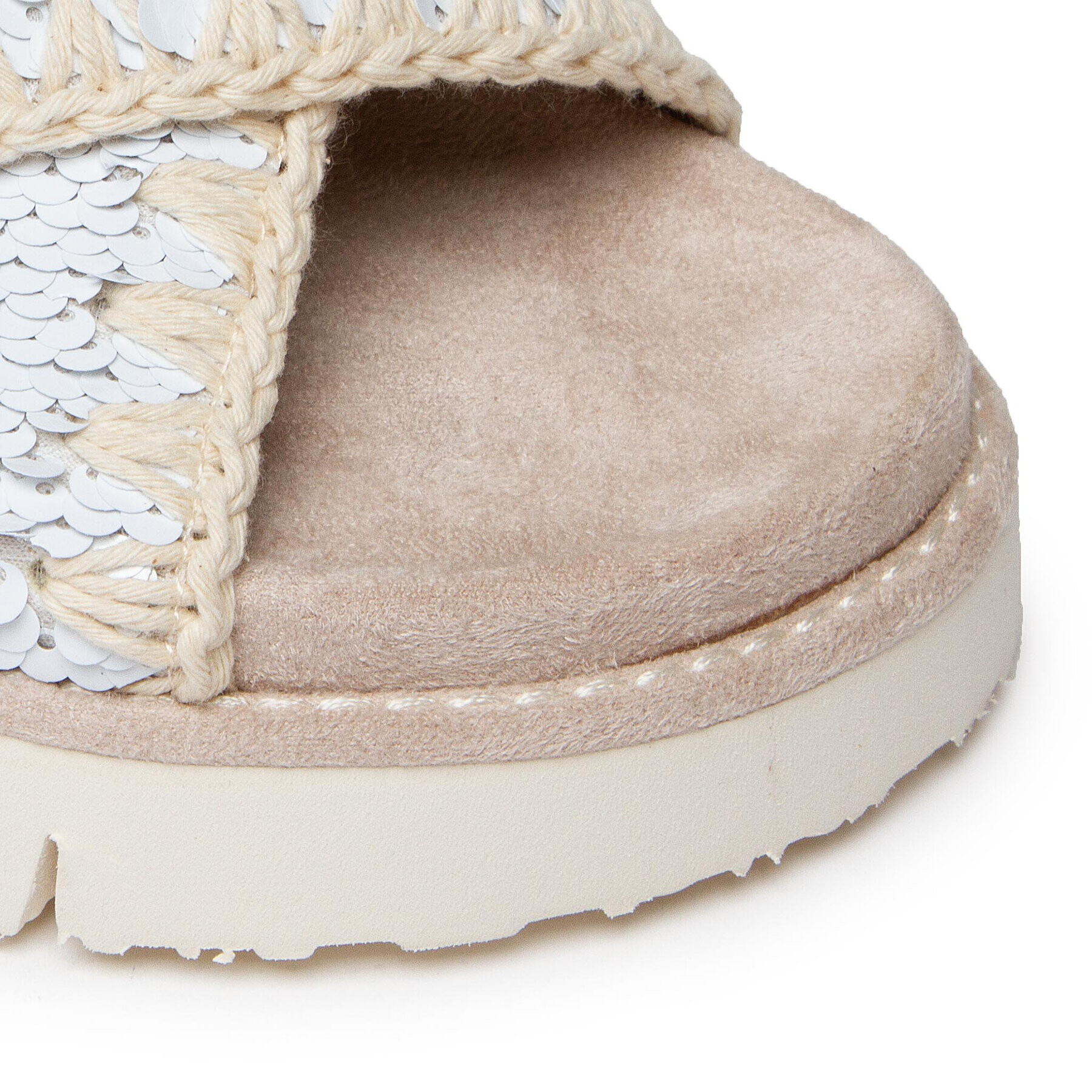 Mou Чехли Criss Cross Bio Bio Sandal Plain SW461000G Бял - Pepit.bg