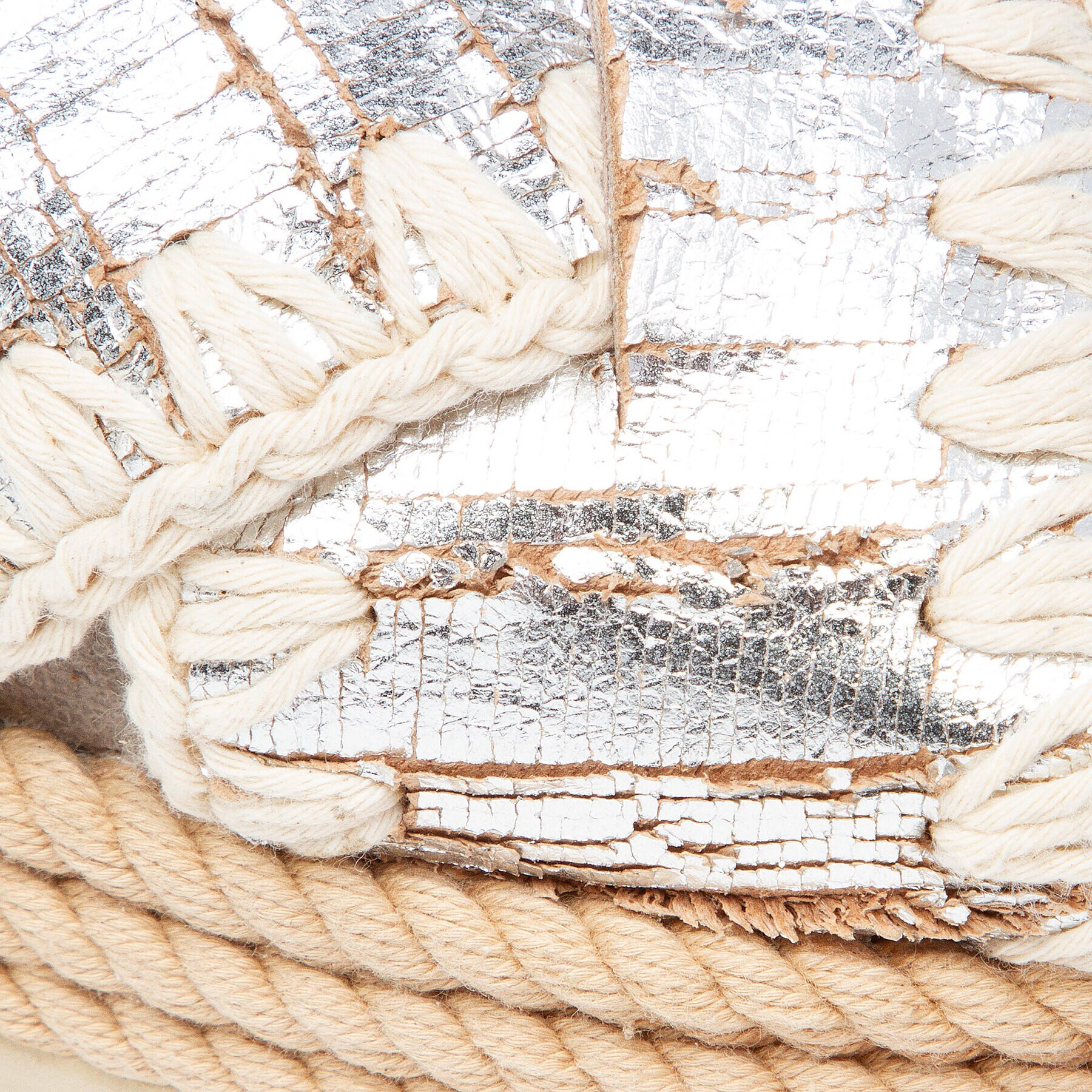 Mou Чехли Rope Bio Sandal #4 SW451001C Сребрист - Pepit.bg