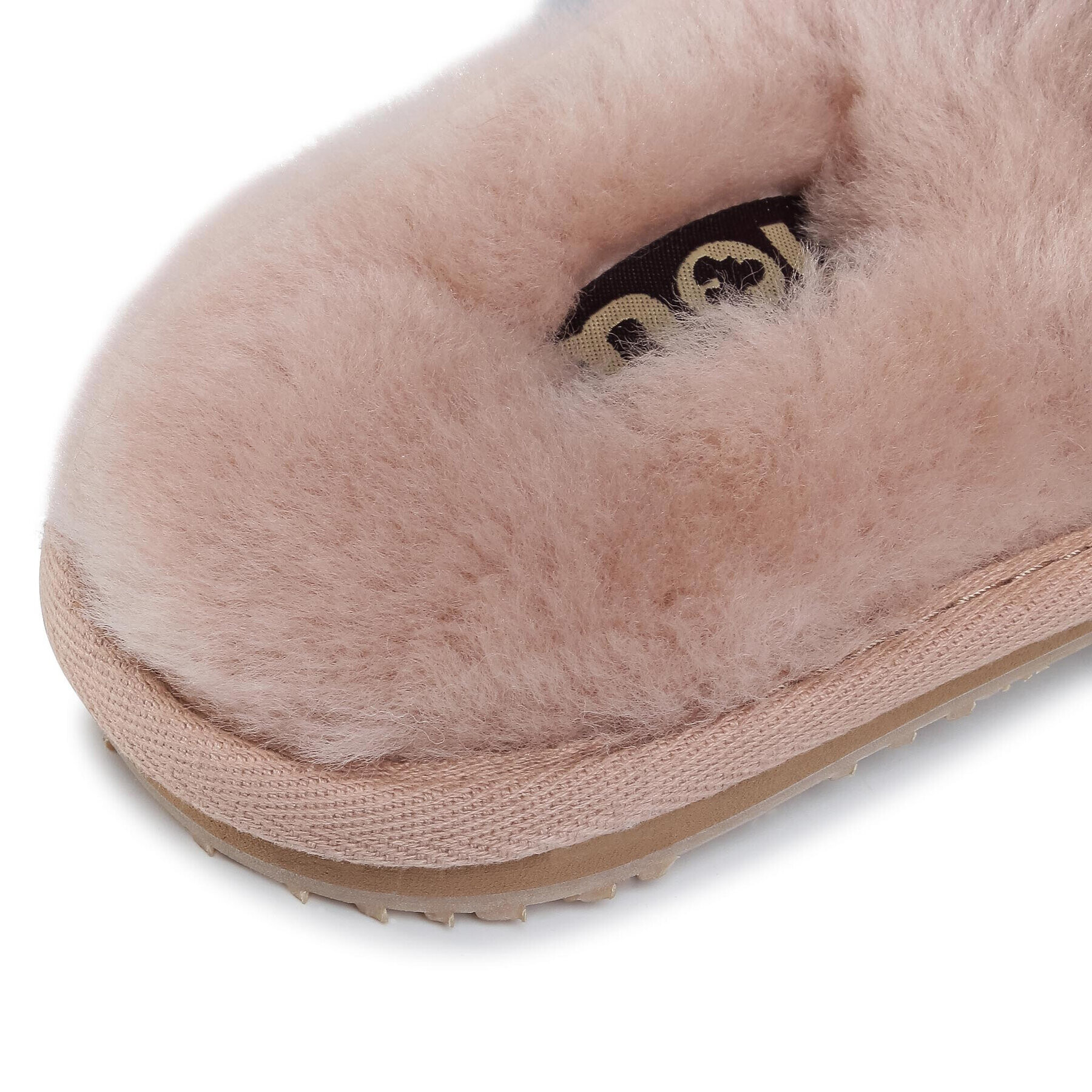 Mou Чехли Sheepskin Fur Slide Slipper FW161001L Бежов - Pepit.bg