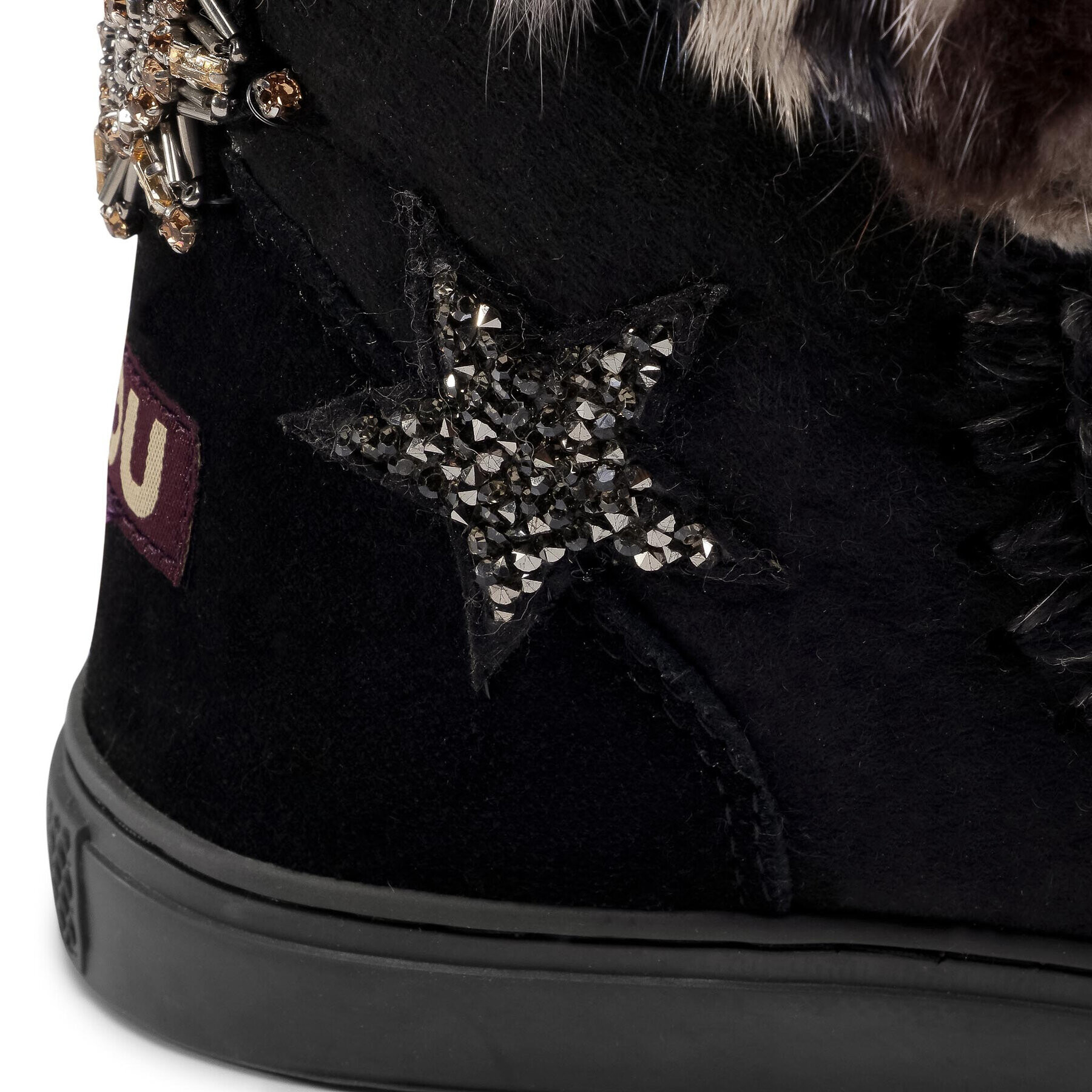 Mou Обувки Eskimo Sneaker Star Patch&Mink FW111006A Черен - Pepit.bg