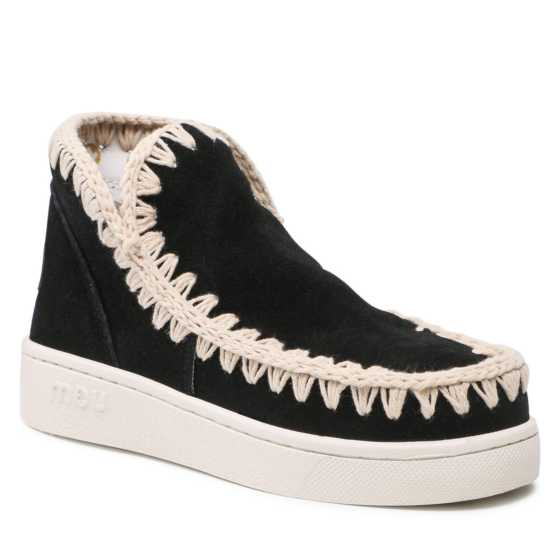 Mou Обувки Summer Eskimo Sneaker Perforated Suede SW211000O Черен - Pepit.bg