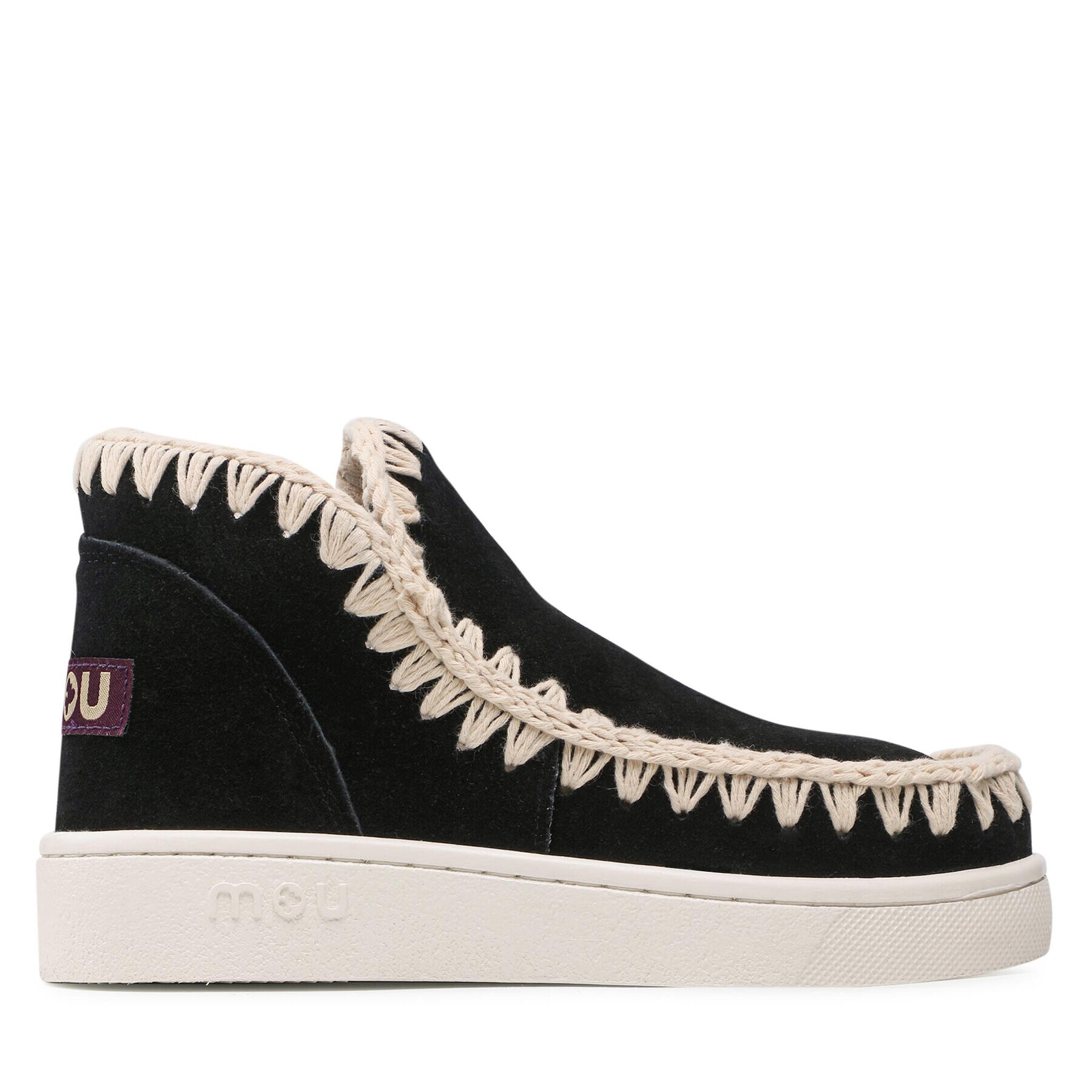 Mou Обувки Summer Eskimo Sneaker Perforated Suede SW211000O Черен - Pepit.bg