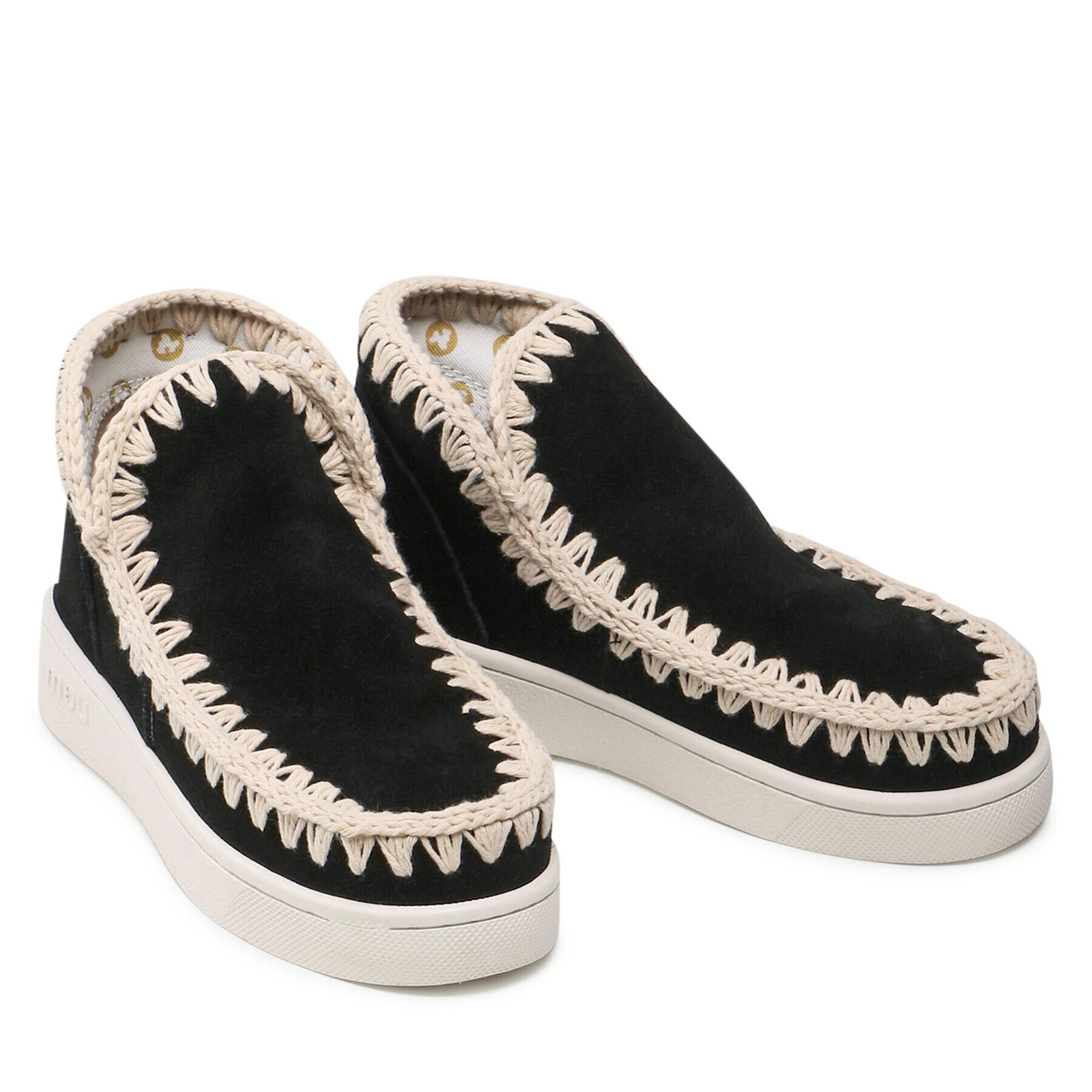 Mou Обувки Summer Eskimo Sneaker Perforated Suede SW211000O Черен - Pepit.bg