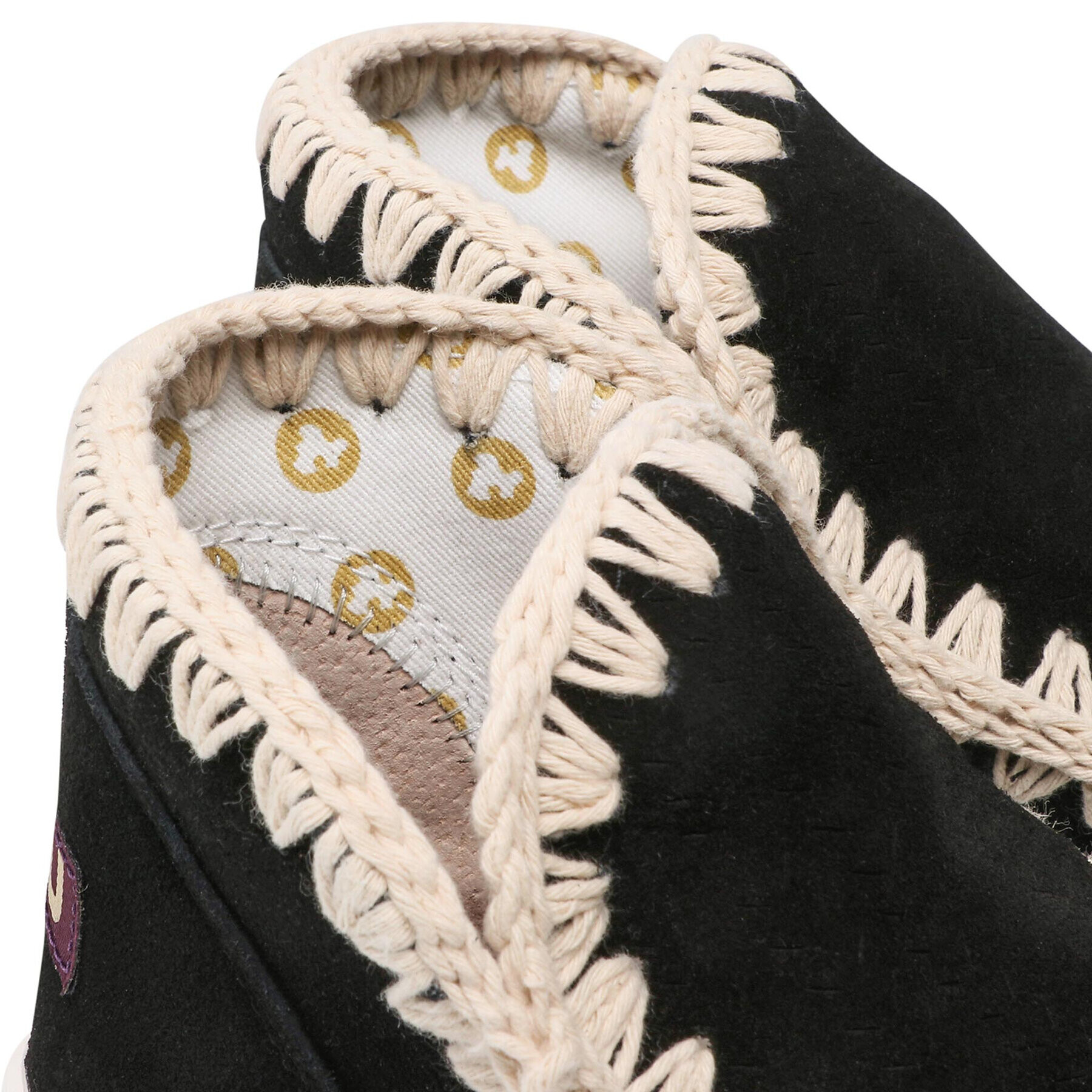 Mou Обувки Summer Eskimo Sneaker Perforated Suede SW211000O Черен - Pepit.bg