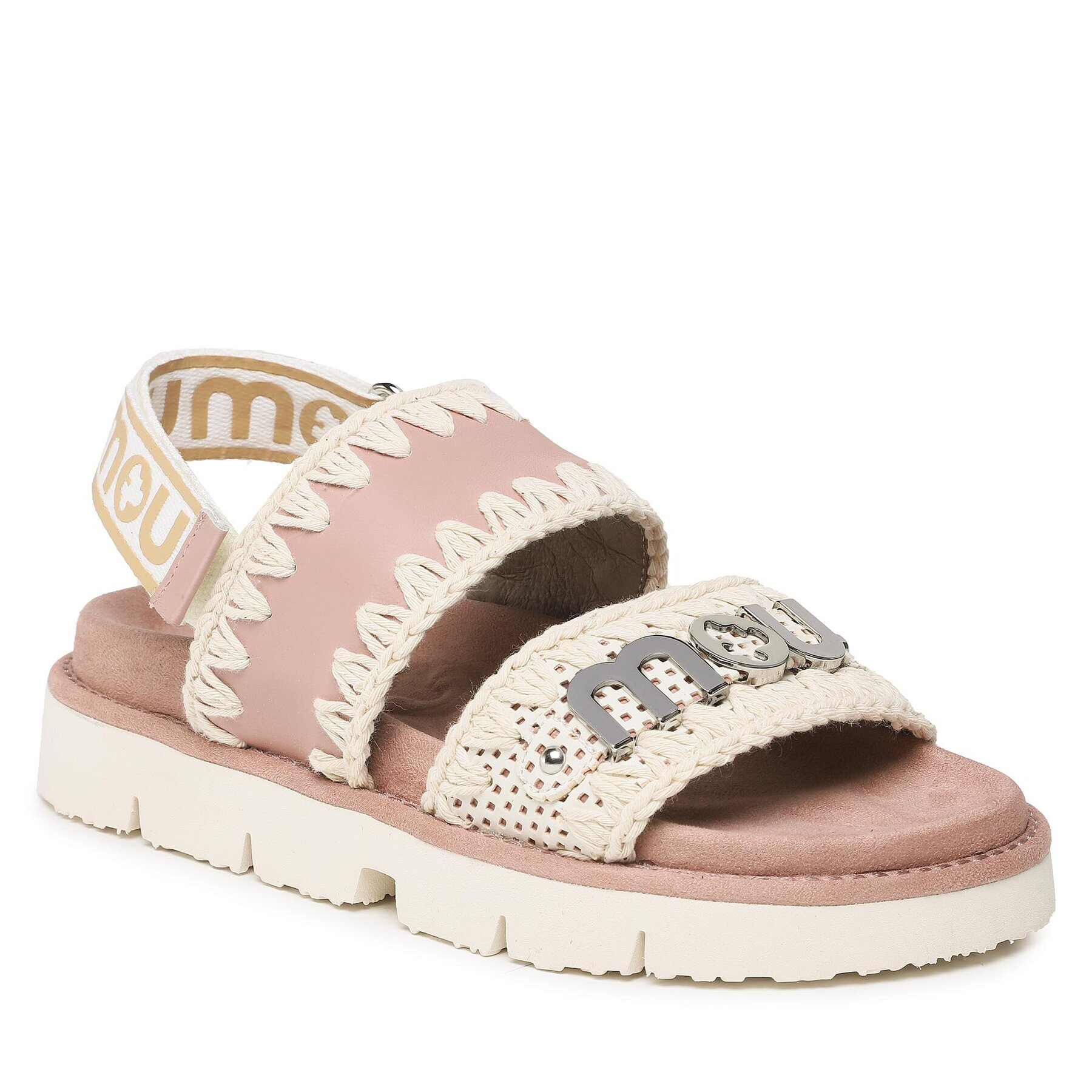 Mou Сандали New Bio Sandal Back Strap SW461001C Бял - Pepit.bg