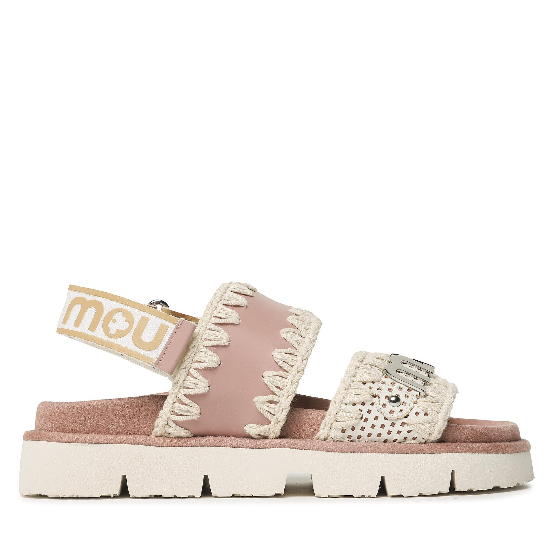 Mou Сандали New Bio Sandal Back Strap SW461001C Бял - Pepit.bg