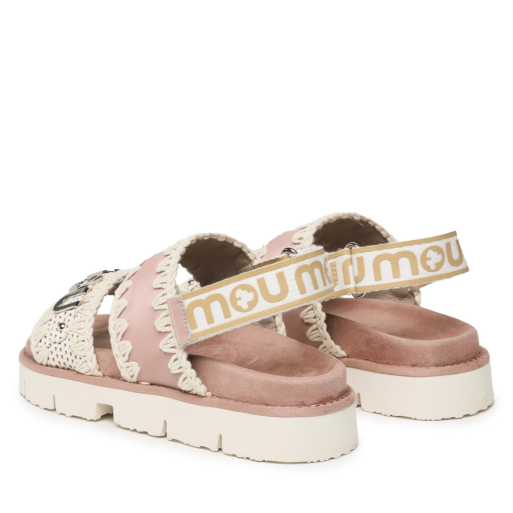 Mou Сандали New Bio Sandal Back Strap SW461001C Бял - Pepit.bg