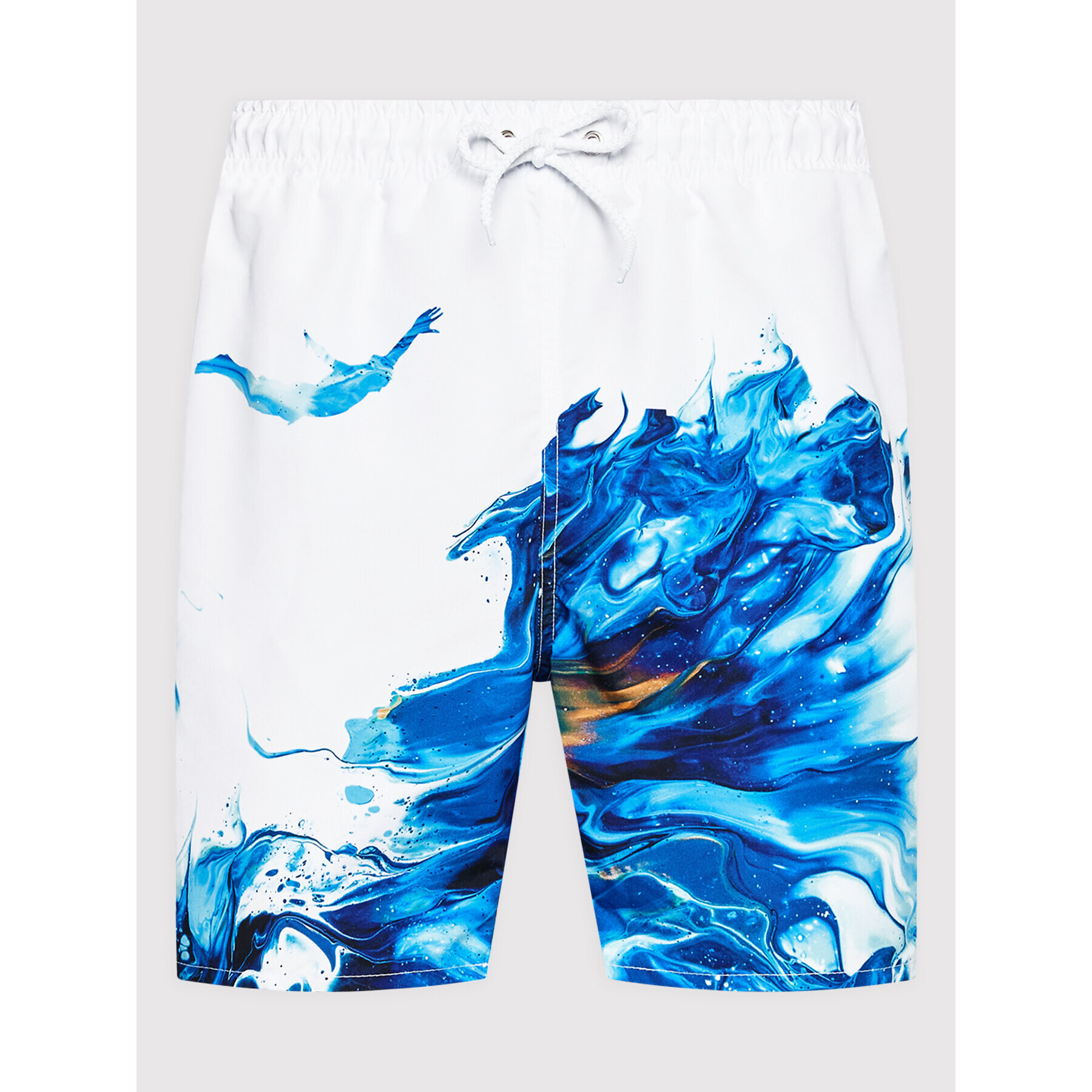 Mr. GUGU & Miss GO Плувни шорти Paint Pour Diver Син Regular Fit - Pepit.bg