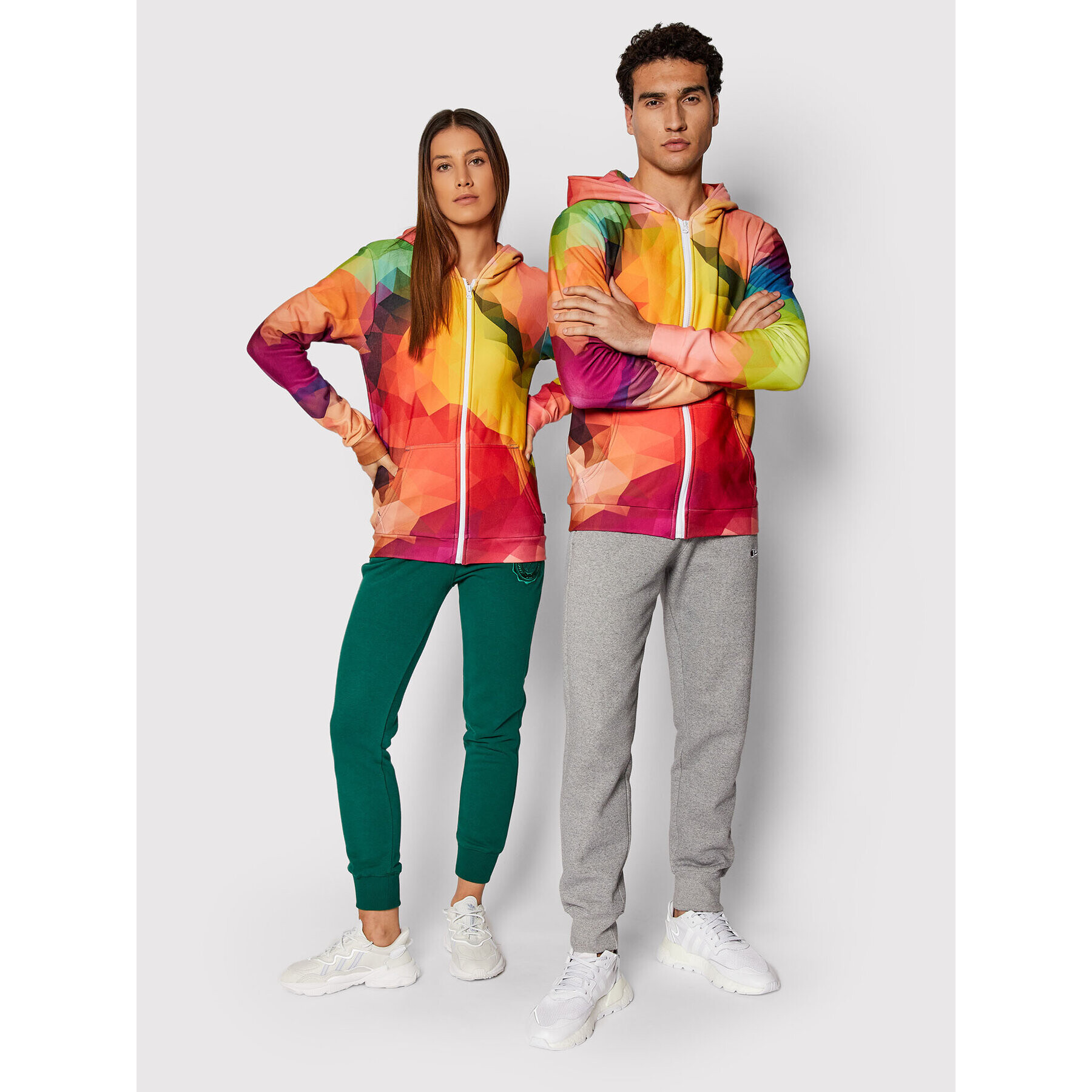 Mr. GUGU & Miss GO Суитшърт Unisex Colorful Geometric Цветен Regular Fit - Pepit.bg