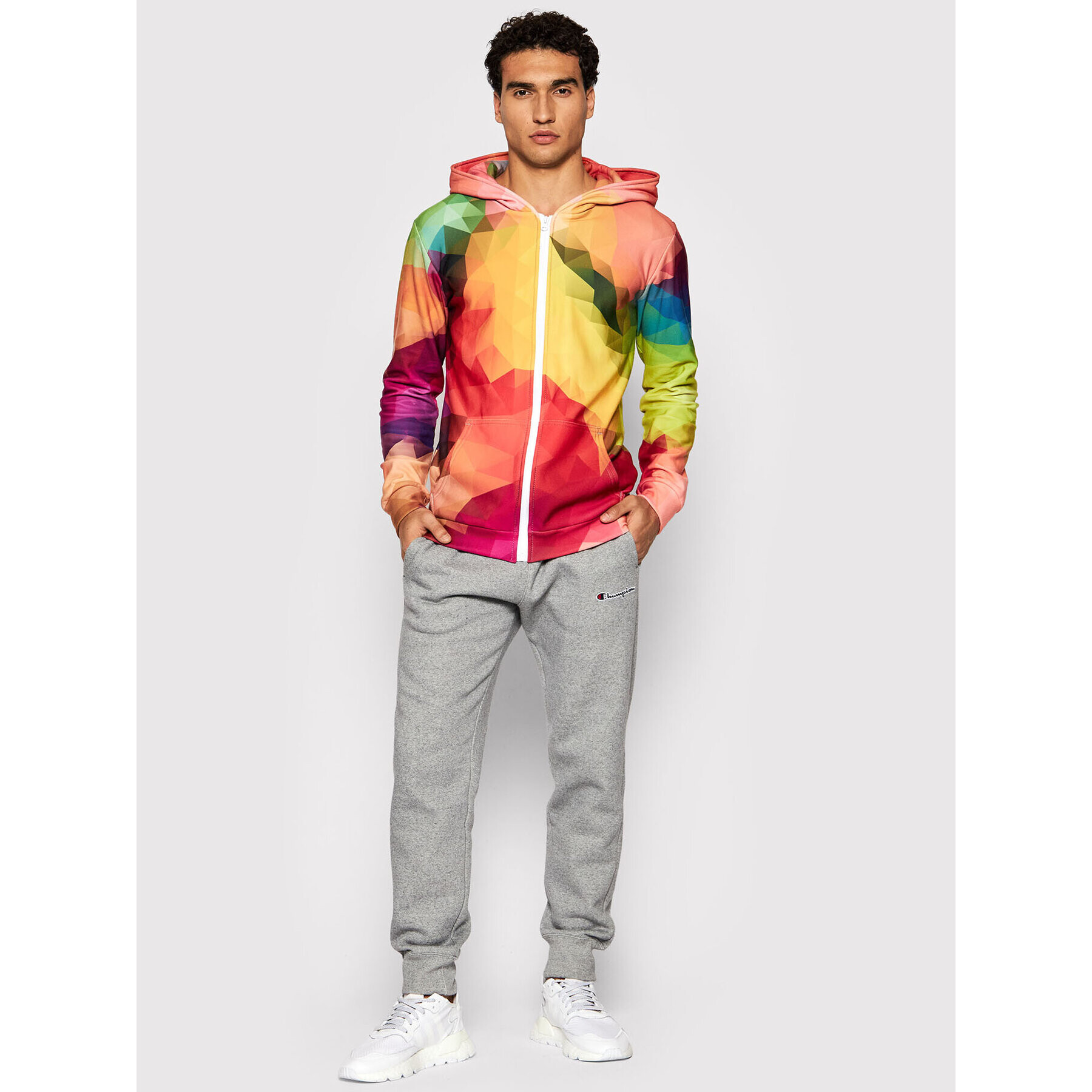 Mr. GUGU & Miss GO Суитшърт Unisex Colorful Geometric Цветен Regular Fit - Pepit.bg