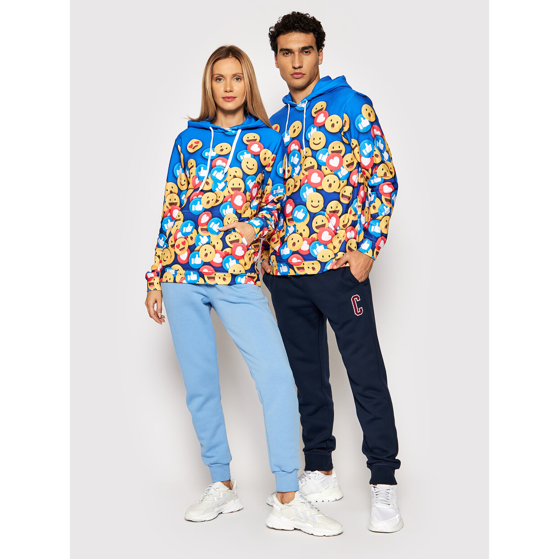 Mr. GUGU & Miss GO Суитшърт Unisex React Син Regular Fit - Pepit.bg