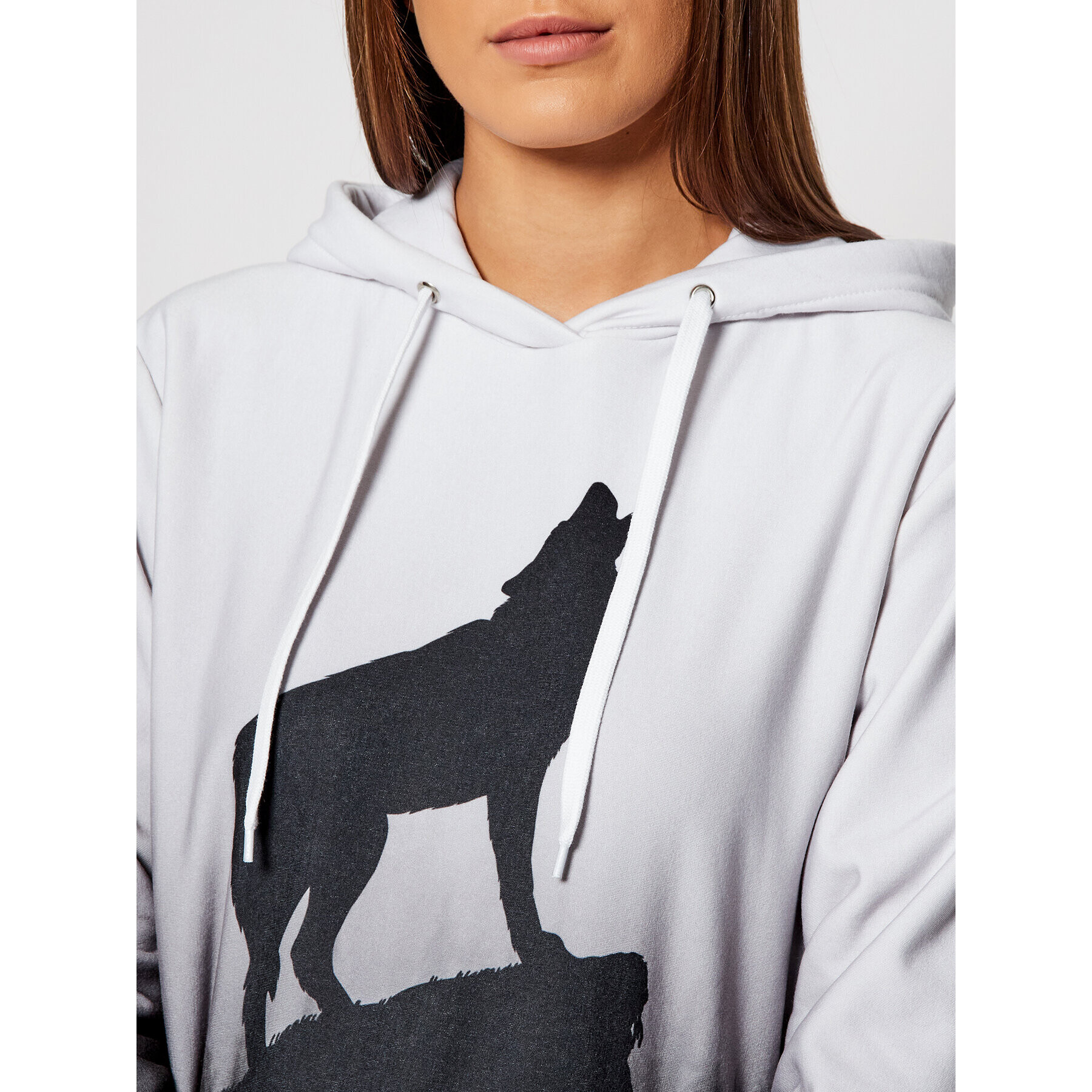 Mr. GUGU & Miss GO Суитшърт Unisex Shadow Of Wolf Сив Regular Fit - Pepit.bg