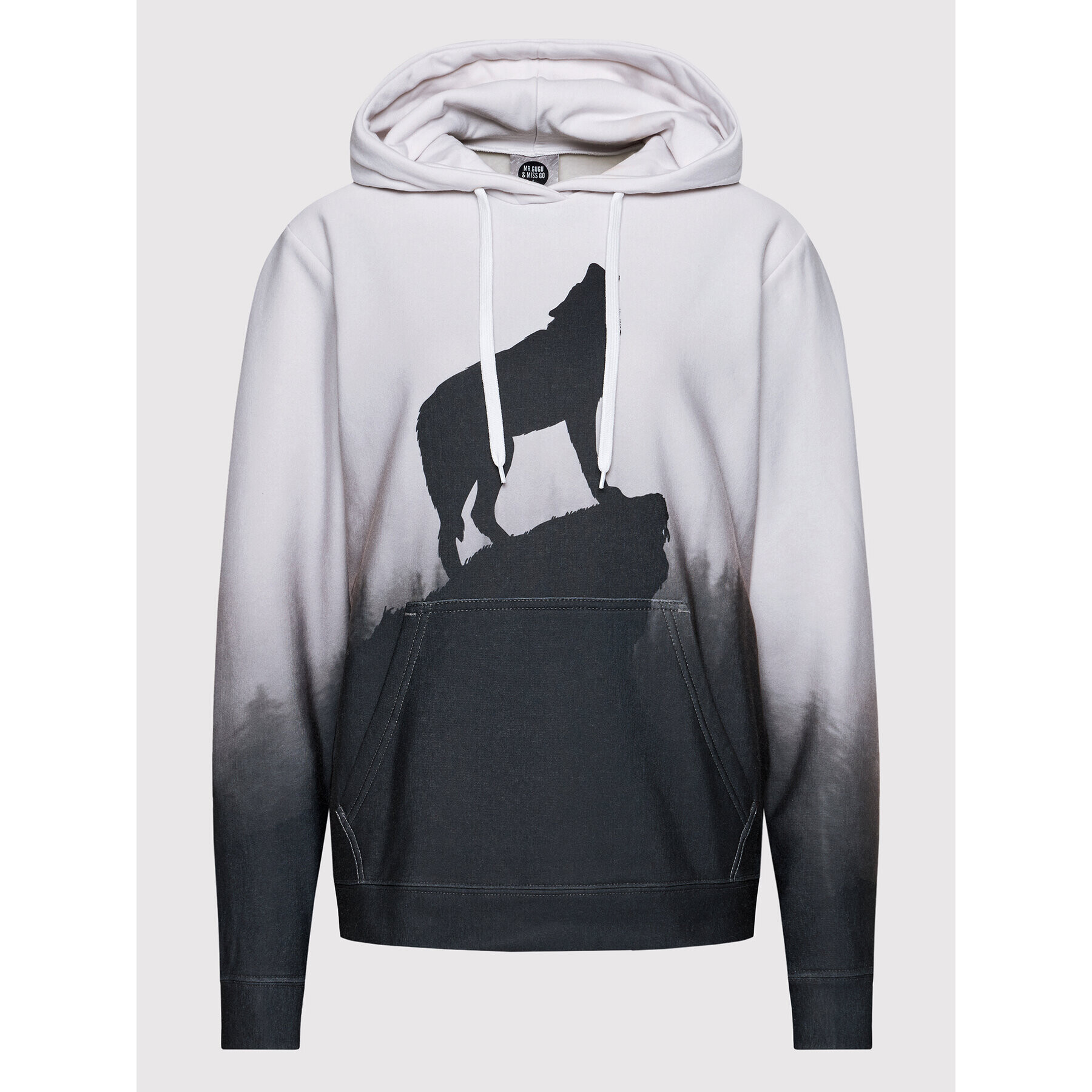 Mr. GUGU & Miss GO Суитшърт Unisex Shadow Of Wolf Сив Regular Fit - Pepit.bg