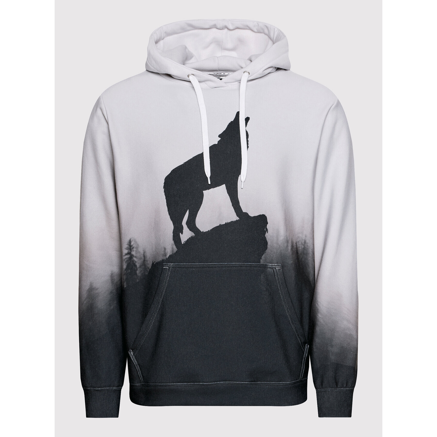 Mr. GUGU & Miss GO Суитшърт Unisex Shadow Of Wolf Сив Regular Fit - Pepit.bg