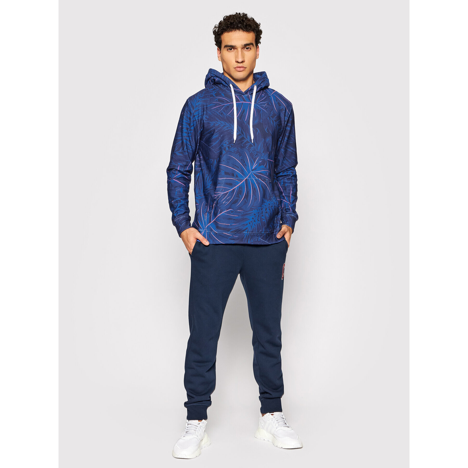 Mr. GUGU & Miss GO Суитшърт Unisex Tropical Dark Blue Тъмносин Regular Fit - Pepit.bg