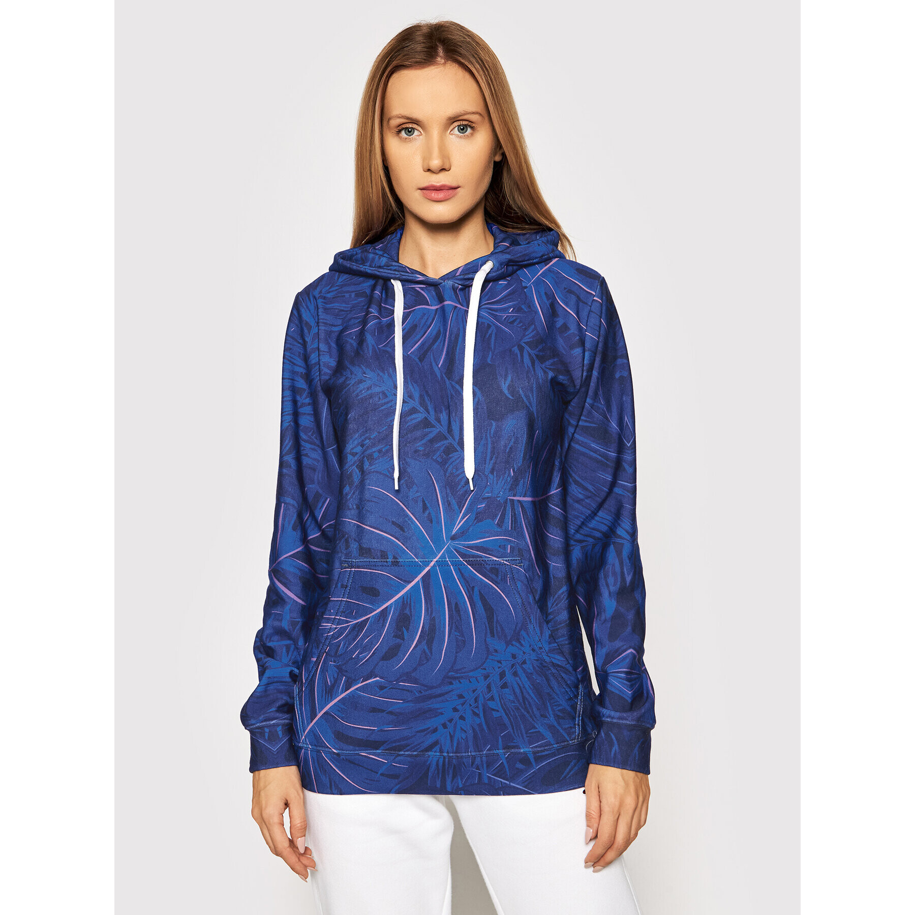 Mr. GUGU & Miss GO Суитшърт Unisex Tropical Dark Blue Тъмносин Regular Fit - Pepit.bg