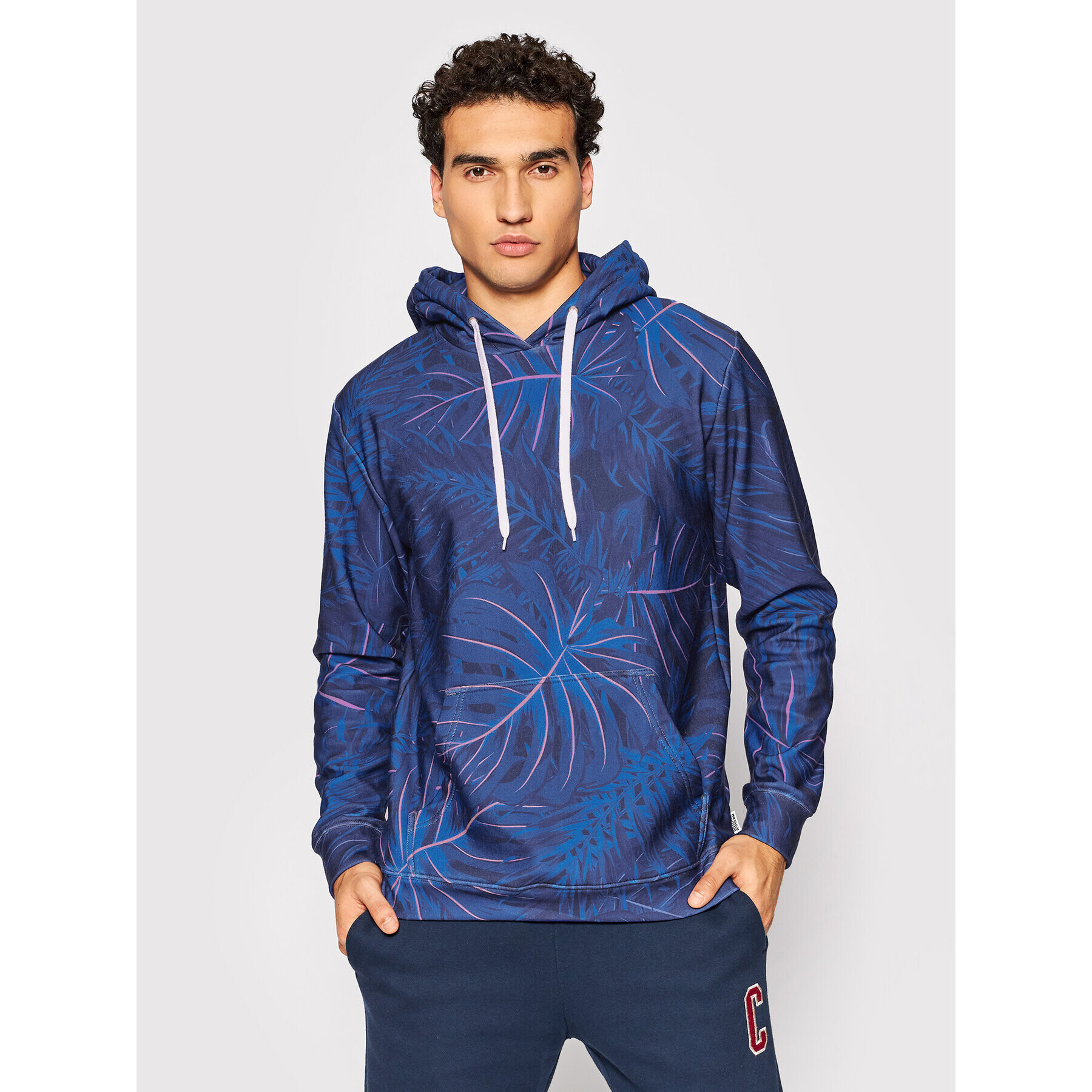 Mr. GUGU & Miss GO Суитшърт Unisex Tropical Dark Blue Тъмносин Regular Fit - Pepit.bg