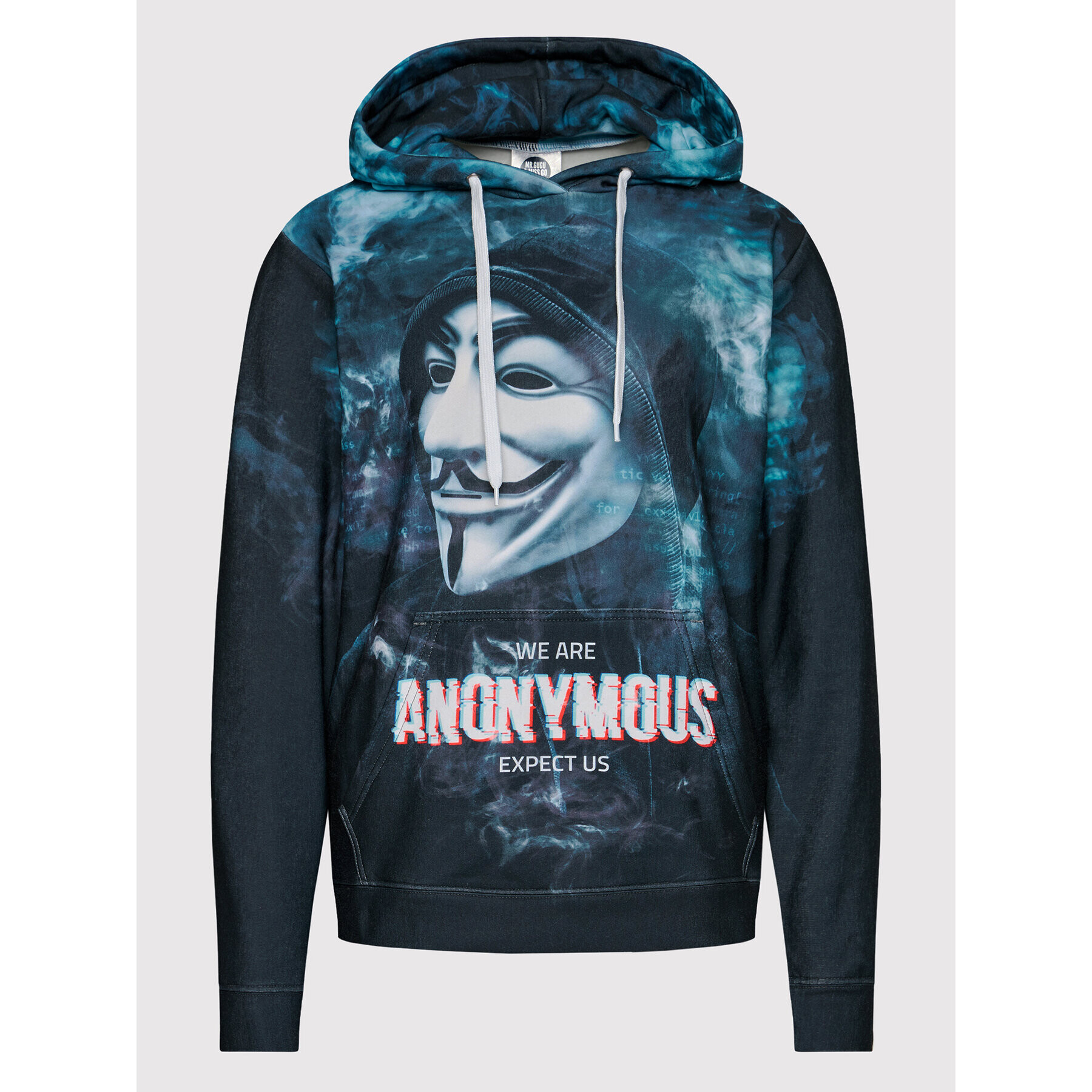 Mr. GUGU & Miss GO Суитшърт Unisex We Are Anonymous Сив Regular Fit - Pepit.bg