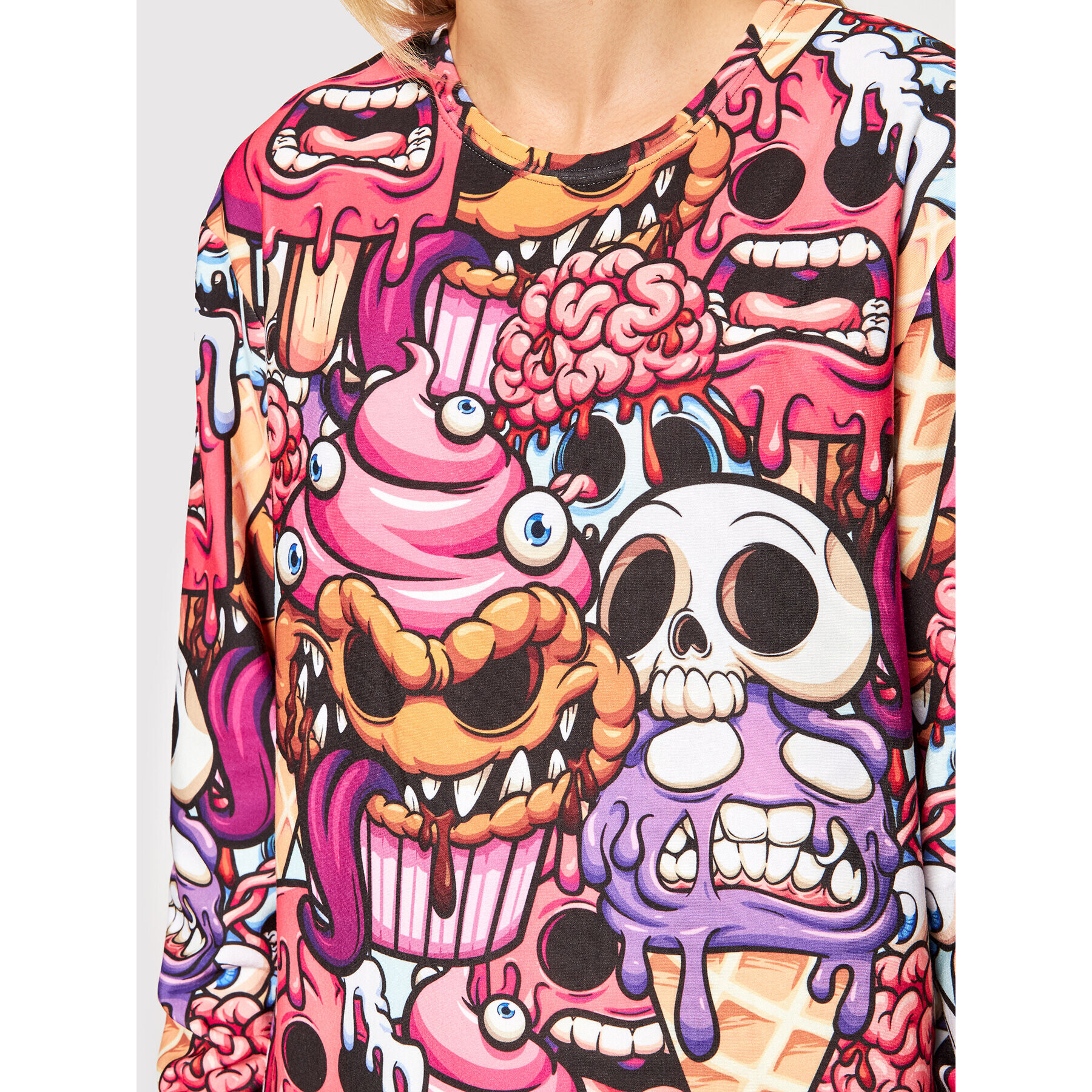 Mr. GUGU & Miss GO Суитшърт Unisex Zombie Ice Cream Цветен Regular Fit - Pepit.bg