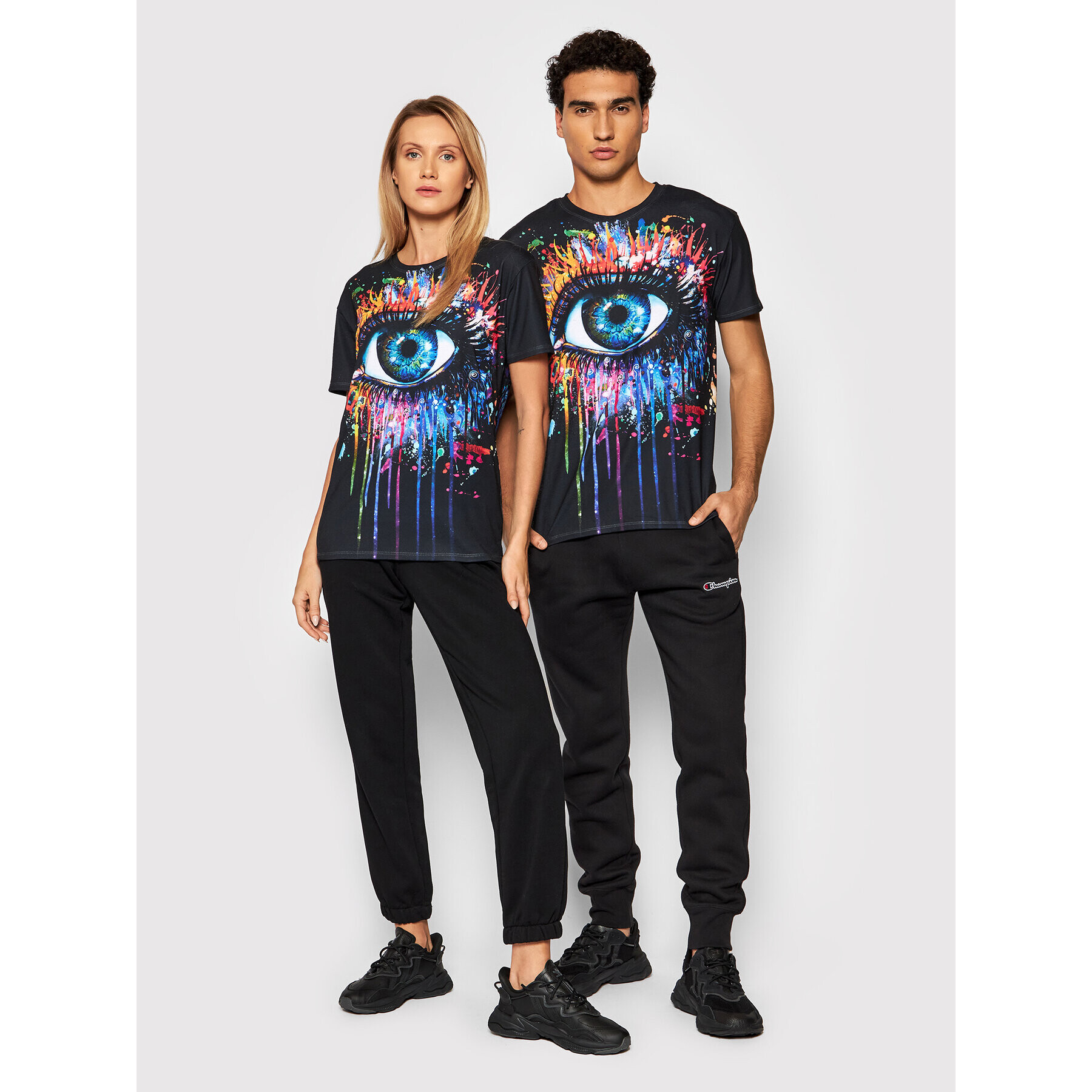 Mr. GUGU & Miss GO Тишърт Unisex Black Fullprint Черен Regular Fit - Pepit.bg