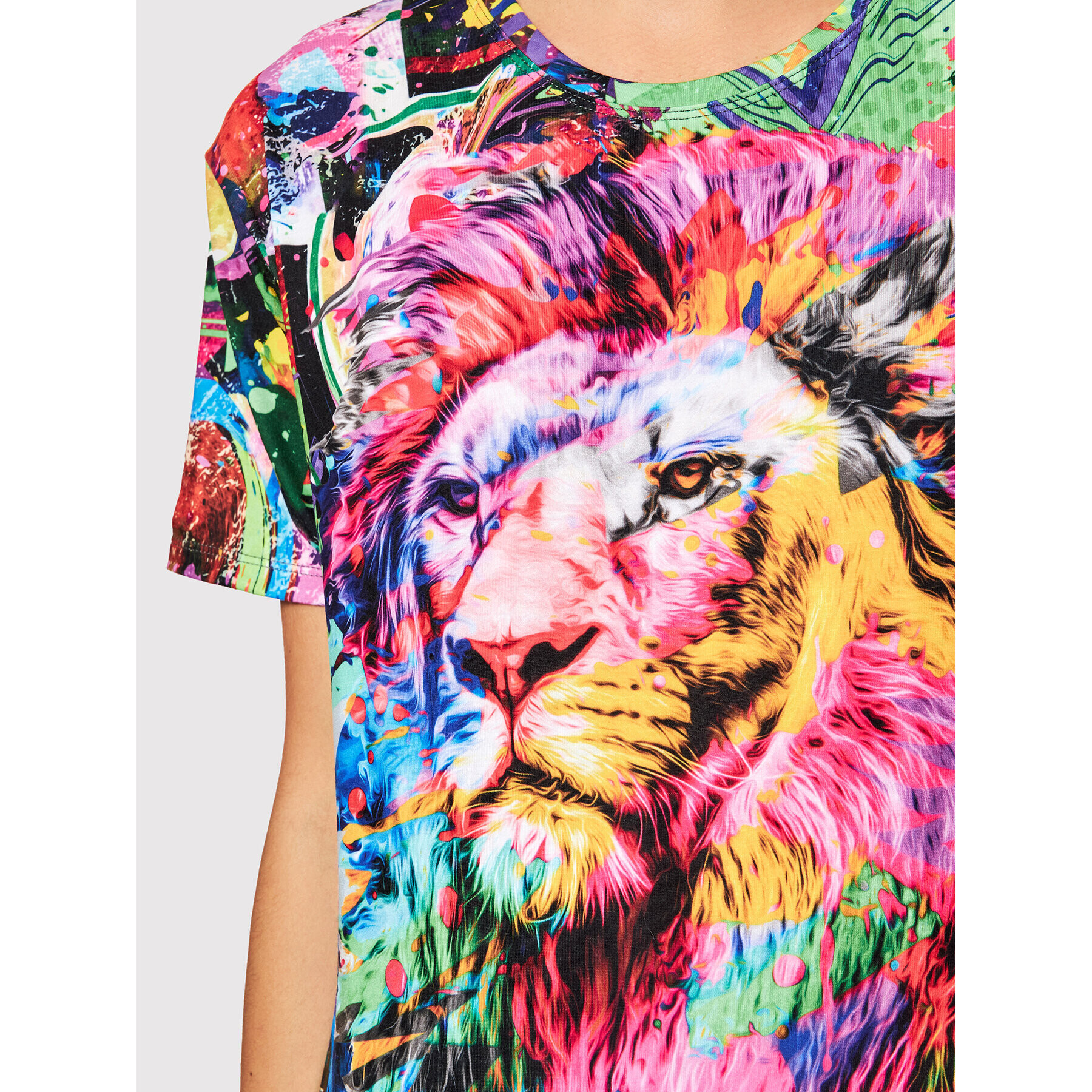 Mr. GUGU & Miss GO Тишърт Unisex Colorful Lion Цветен Regular Fit - Pepit.bg