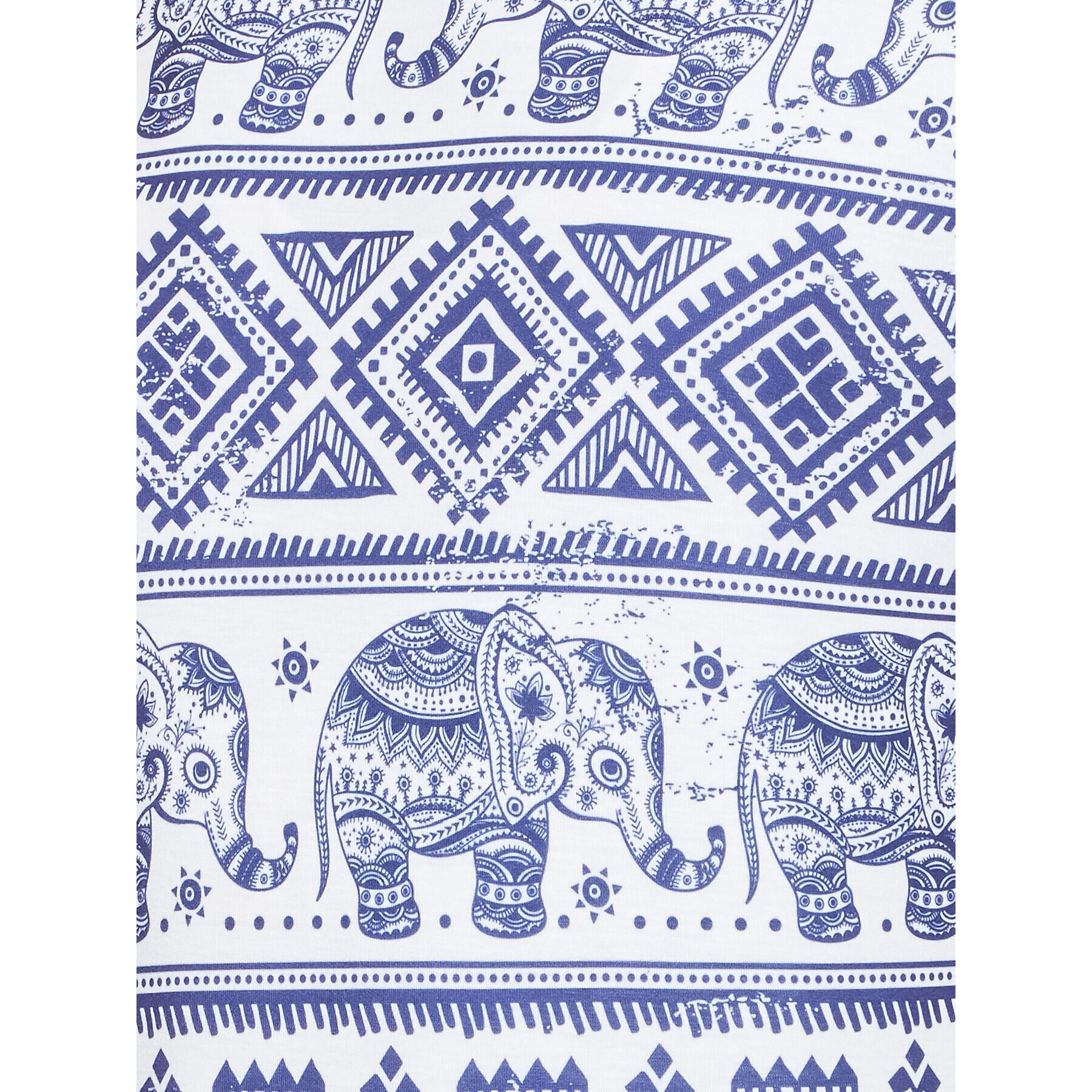 Mr. GUGU & Miss GO Тишърт Unisex Elephants Pattern Цветен Regular Fit - Pepit.bg