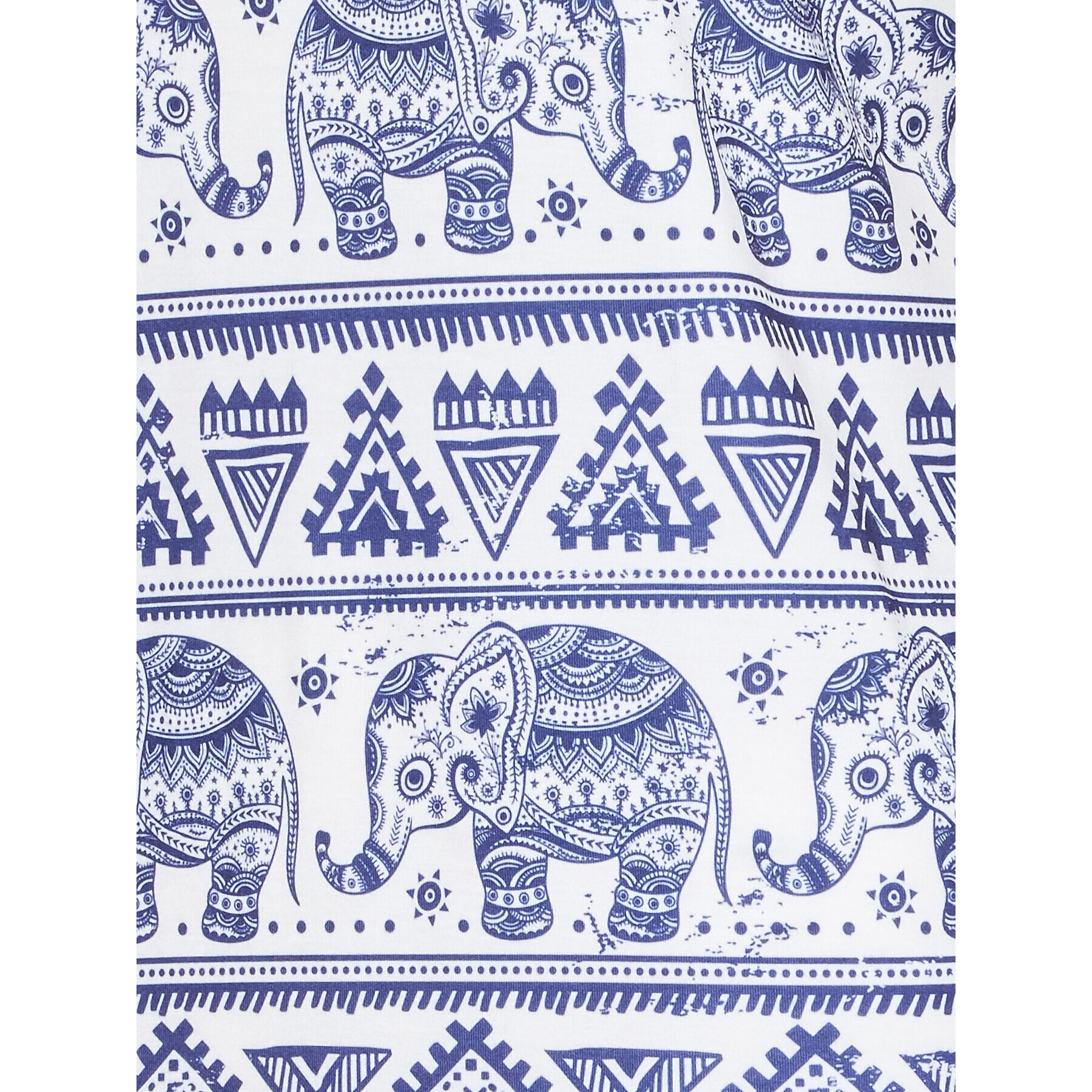 Mr. GUGU & Miss GO Тишърт Unisex Elephants Pattern Цветен Regular Fit - Pepit.bg