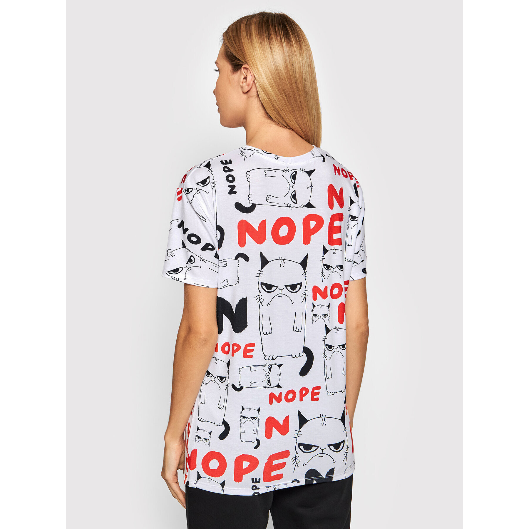 Mr. GUGU & Miss GO Тишърт Unisex Grumpy Nope Бял Regular Fit - Pepit.bg