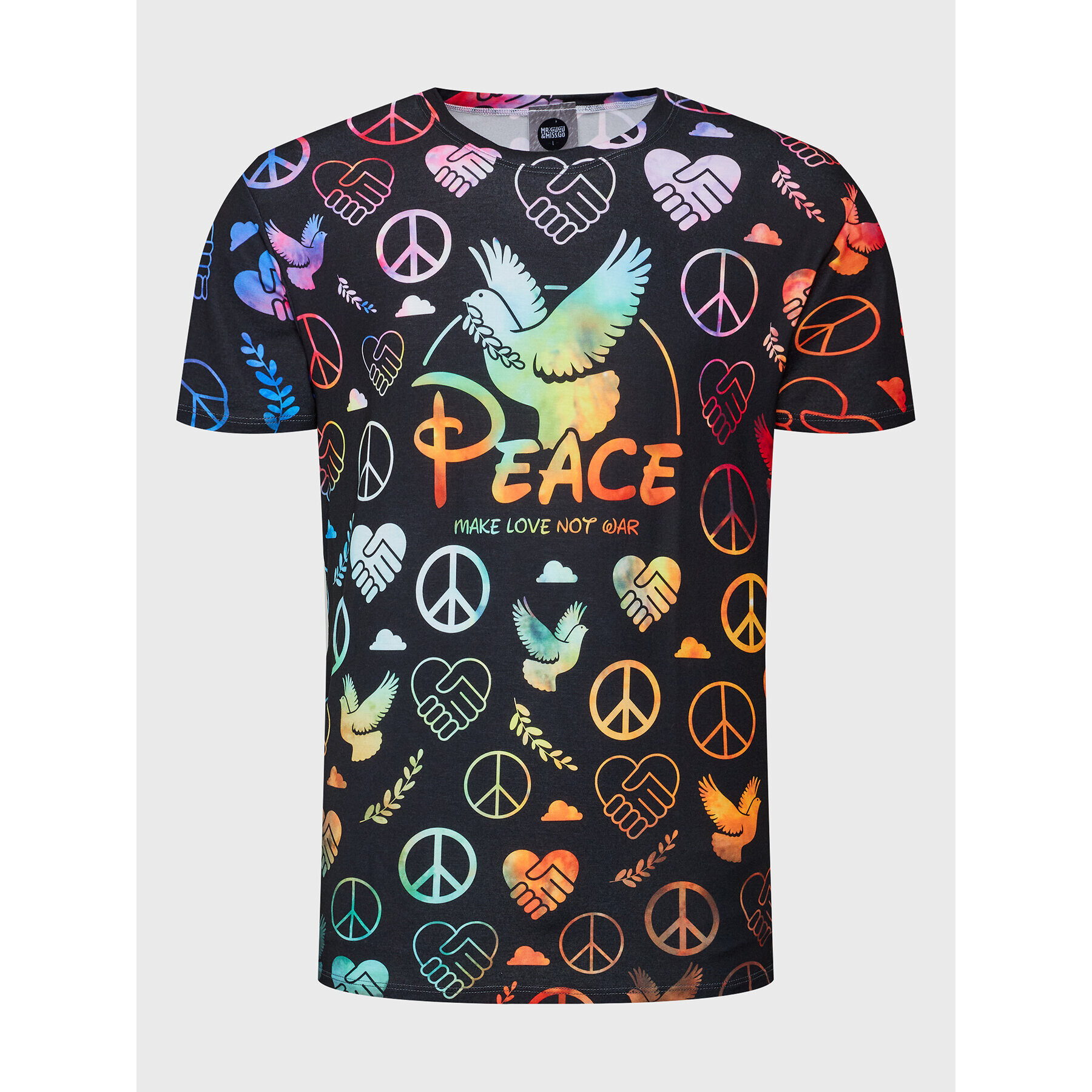 Mr. GUGU & Miss GO Тишърт Unisex Make Love Not War Цветен Regular Fit - Pepit.bg