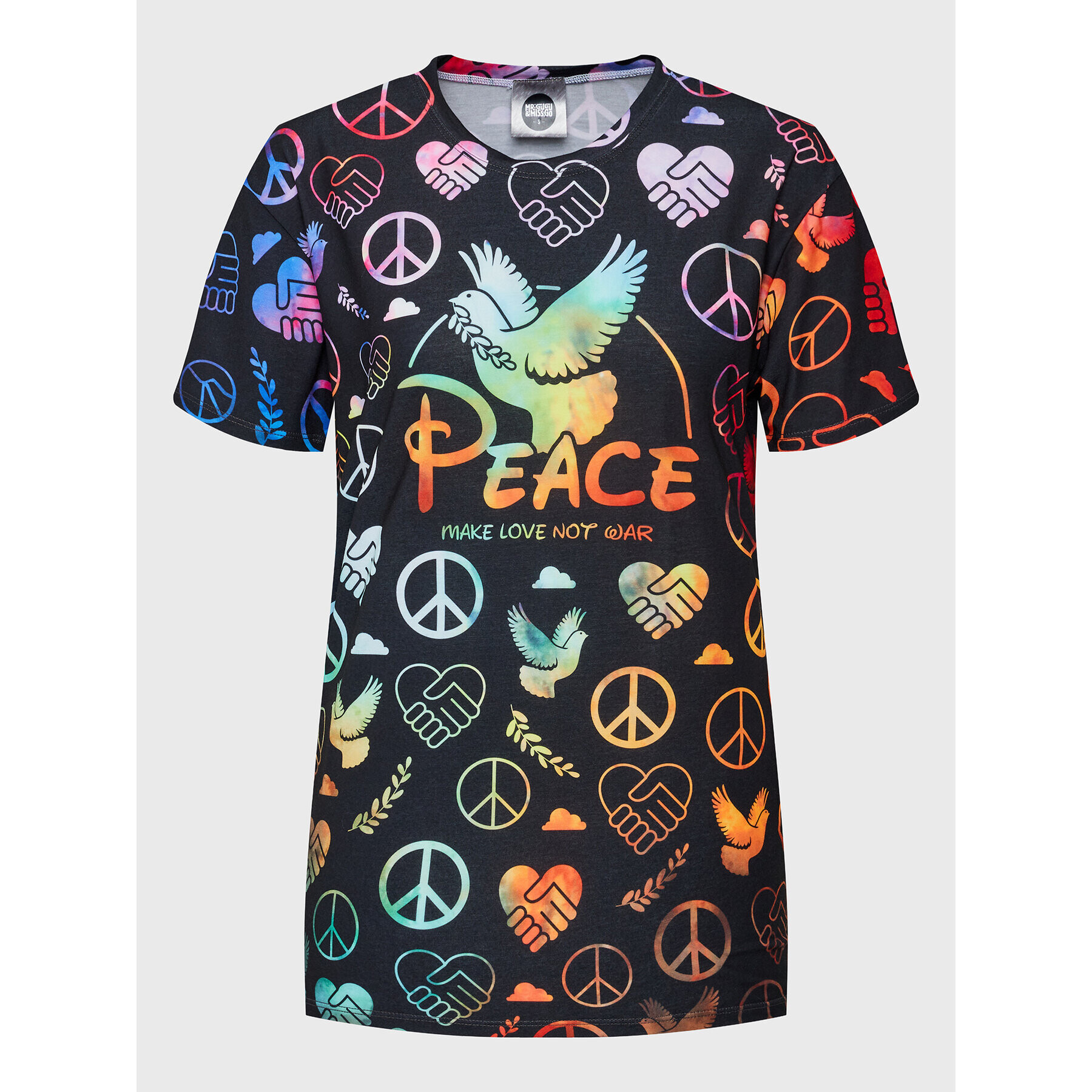 Mr. GUGU & Miss GO Тишърт Unisex Make Love Not War Цветен Regular Fit - Pepit.bg