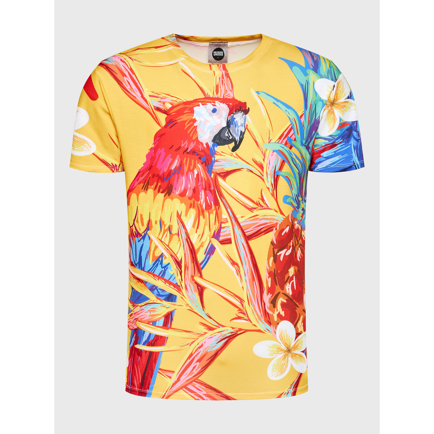 Mr. GUGU & Miss GO Тишърт Unisex Paradise Parrots Цветен Regular Fit - Pepit.bg