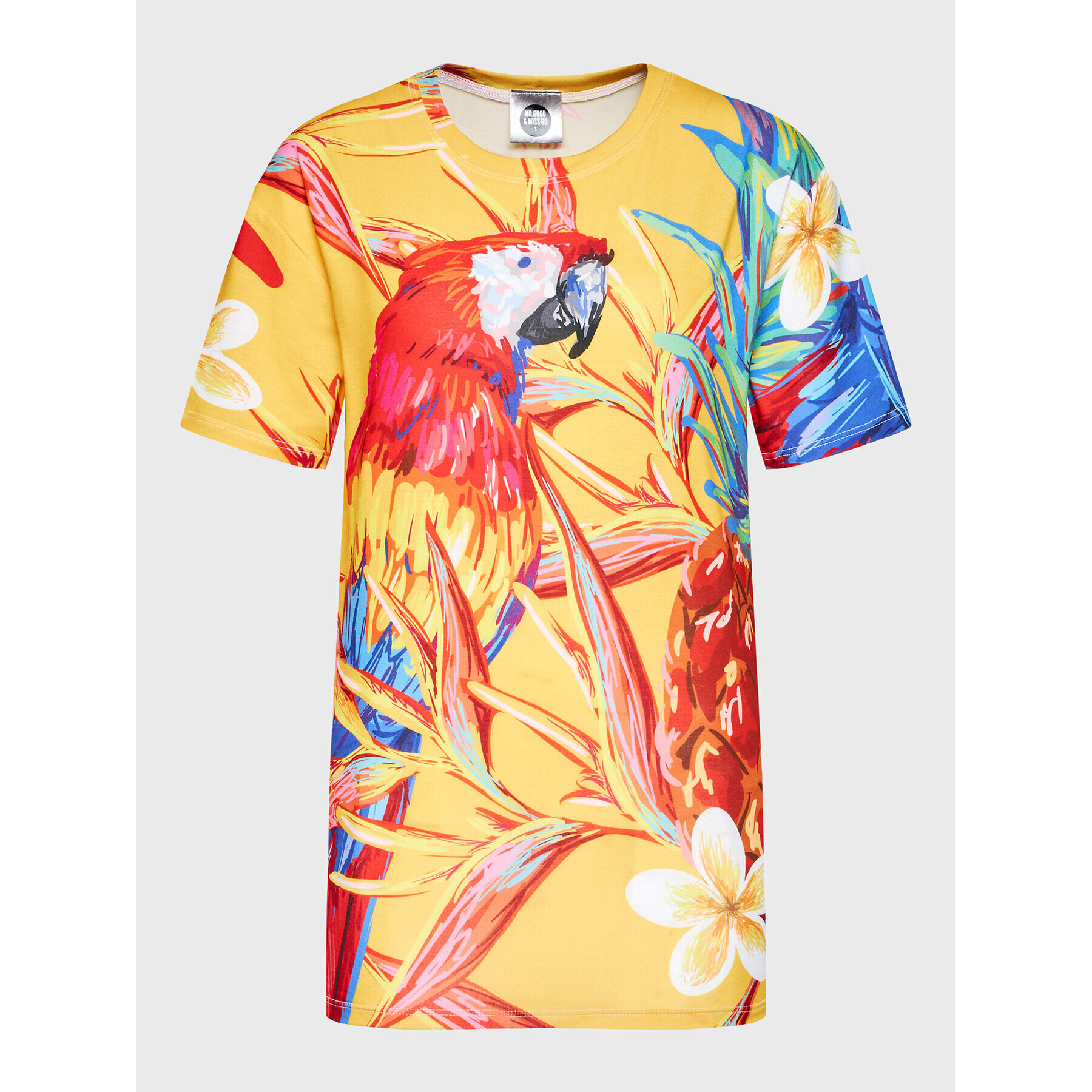 Mr. GUGU & Miss GO Тишърт Unisex Paradise Parrots Цветен Regular Fit - Pepit.bg