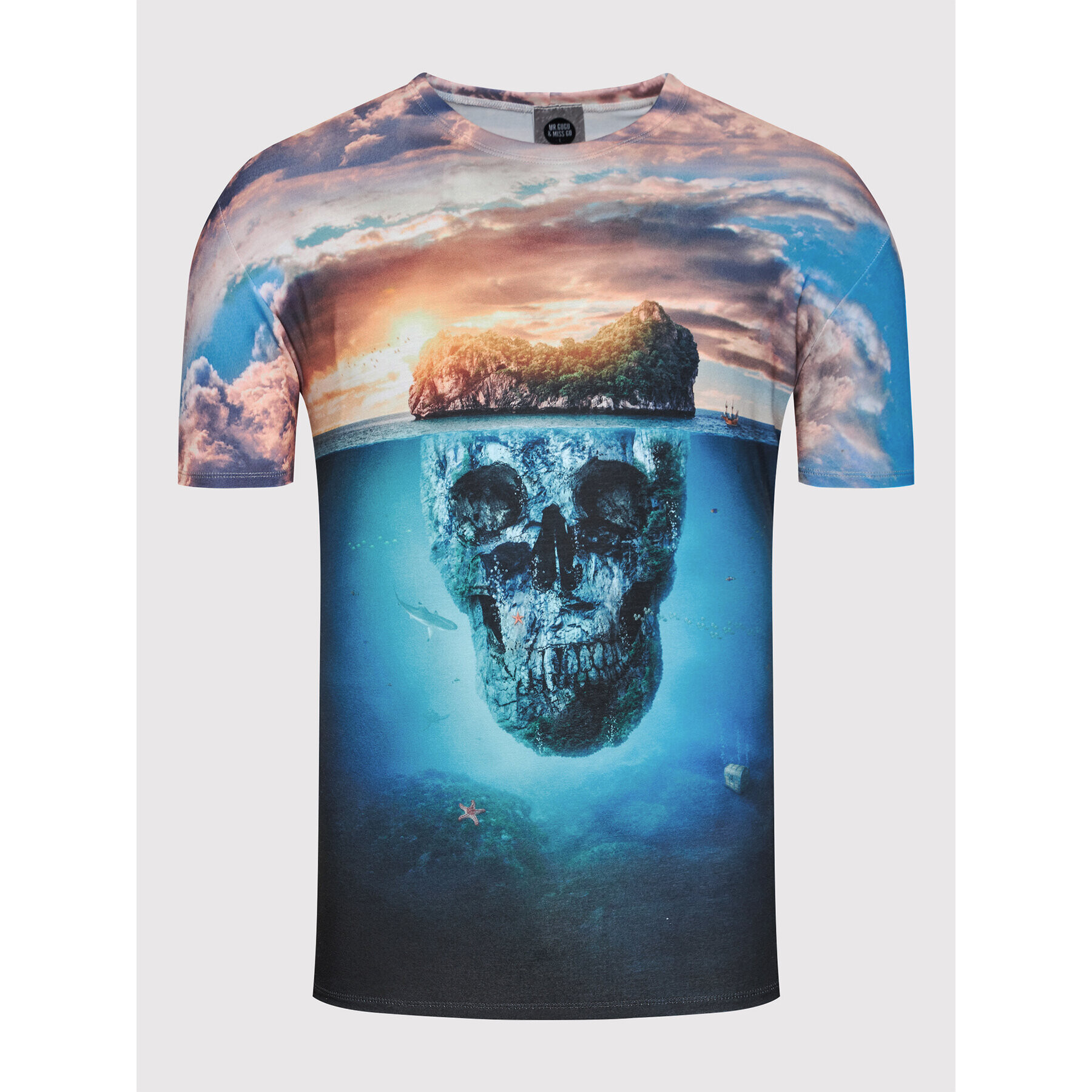 Mr. GUGU & Miss GO Тишърт Unisex Skull Island Цветен Regular Fit - Pepit.bg