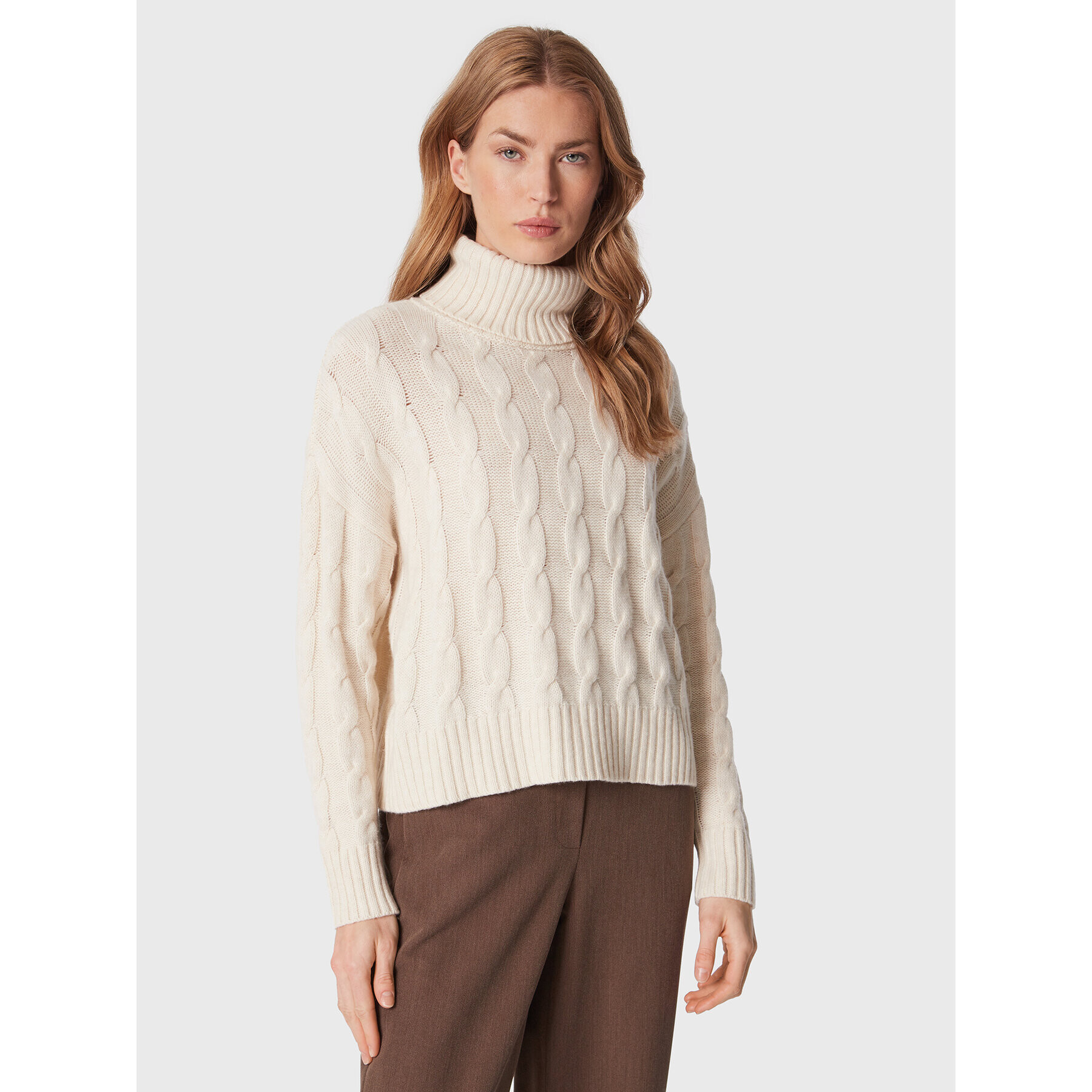 Moss Copenhagen Поло Rahima Latifa 16895 Екрю Regular Fit - Pepit.bg
