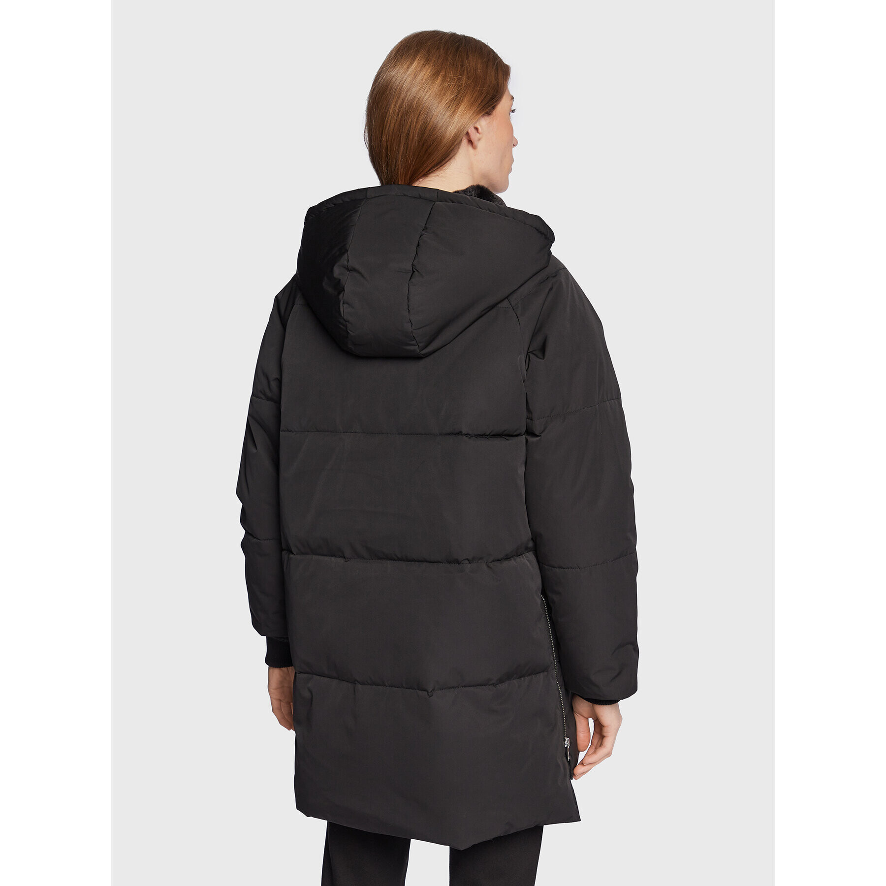 Moss Copenhagen Пухено яке Pavinaria 16674 Черен Regular Fit - Pepit.bg