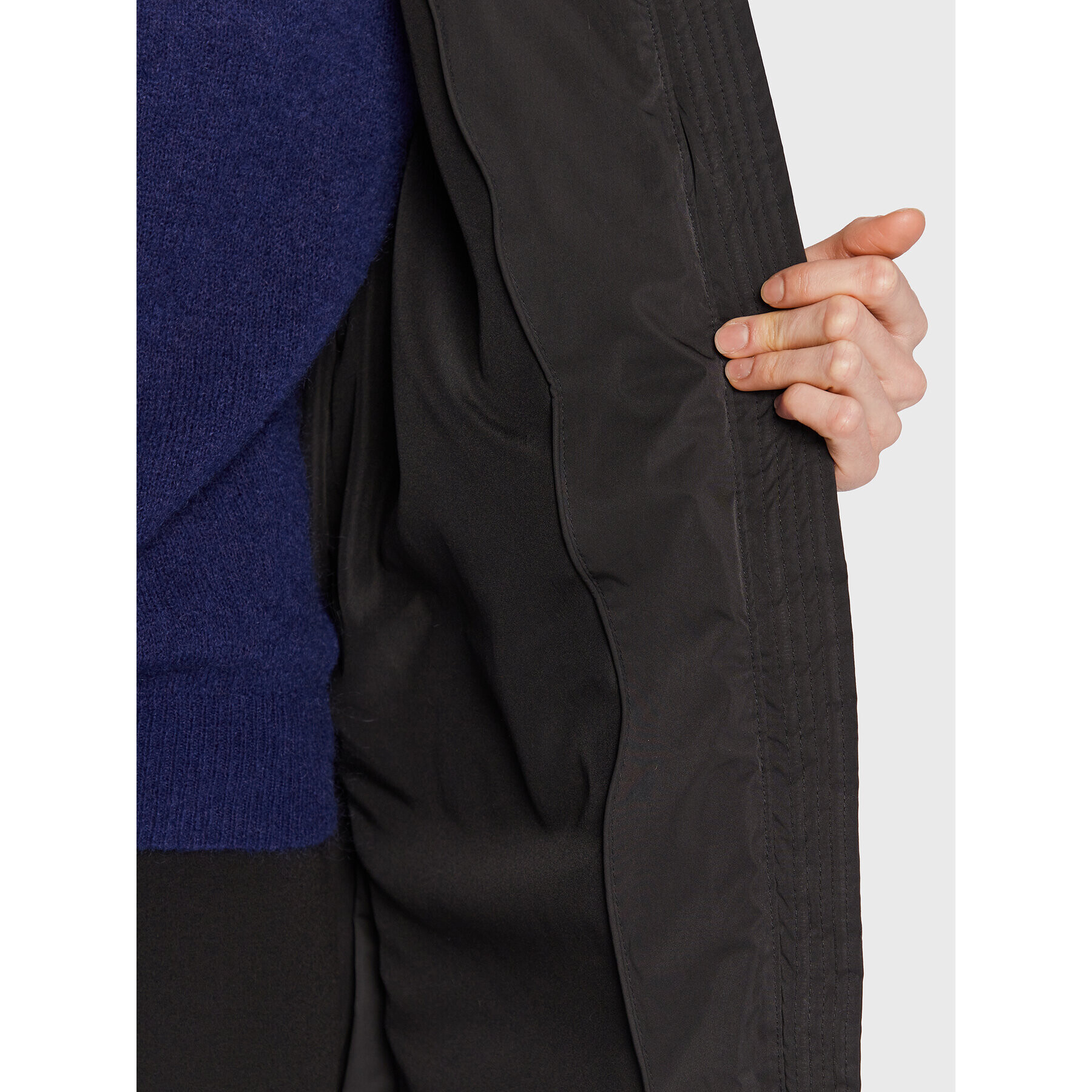 Moss Copenhagen Пухено яке Pavinaria 16674 Черен Regular Fit - Pepit.bg