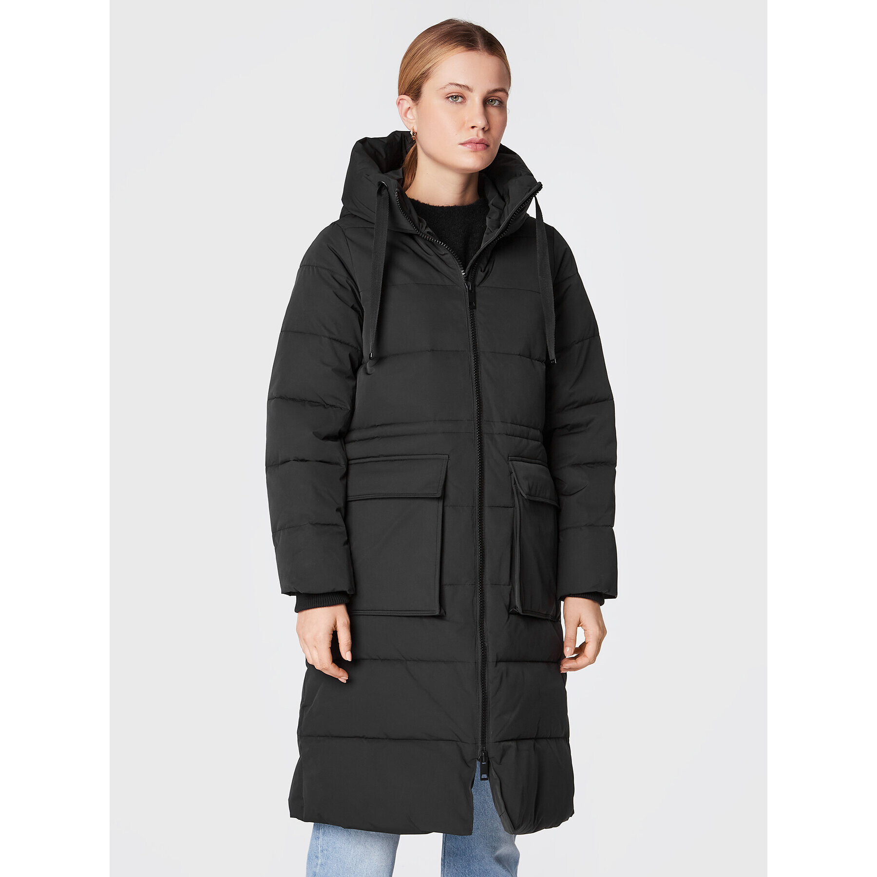 Moss Copenhagen Пухено яке Pavinaria 17220 Черен Regular Fit - Pepit.bg