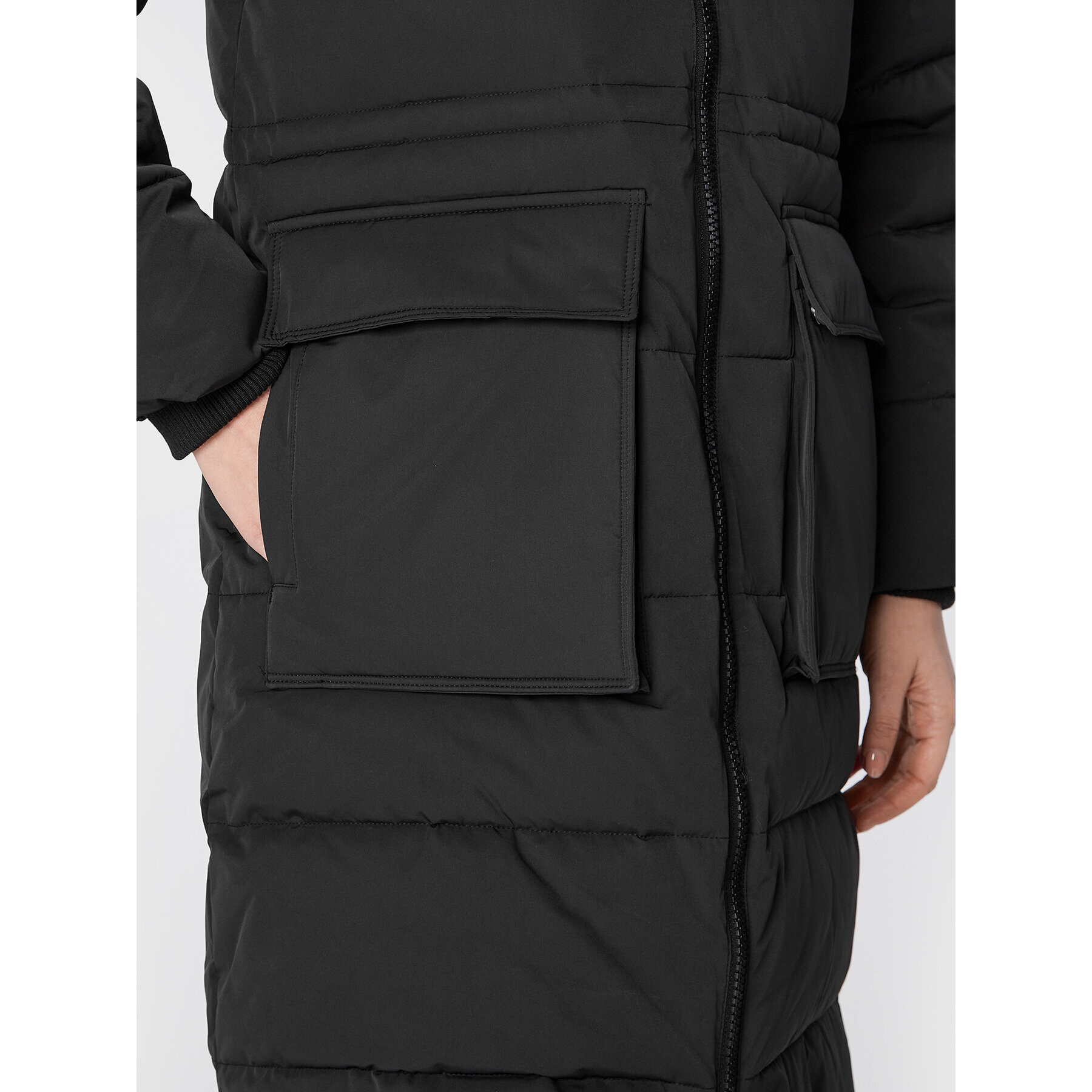 Moss Copenhagen Пухено яке Pavinaria 17220 Черен Regular Fit - Pepit.bg
