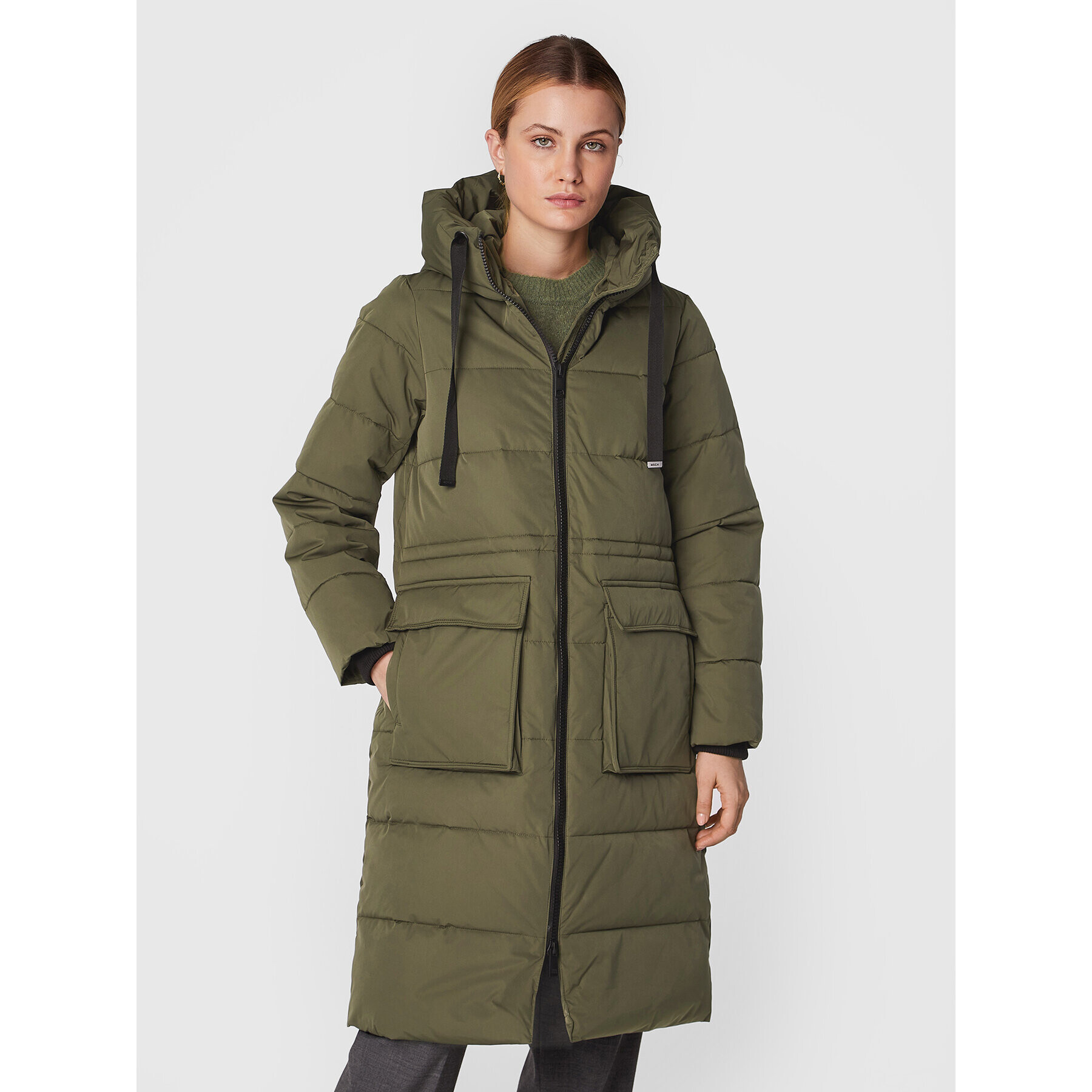 Moss Copenhagen Пухено яке Pavinaria 17220 Зелен Regular Fit - Pepit.bg