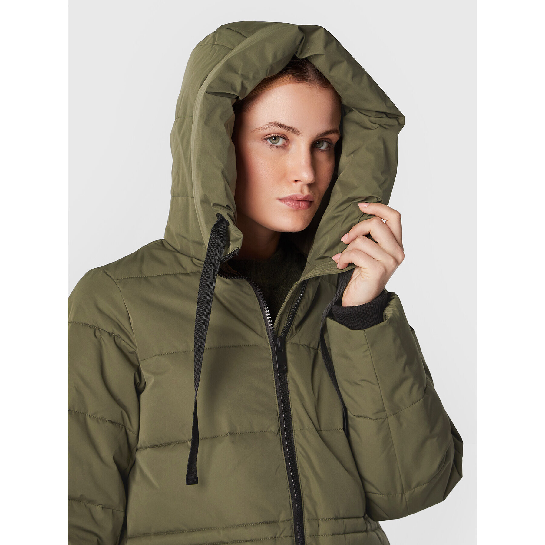 Moss Copenhagen Пухено яке Pavinaria 17220 Зелен Regular Fit - Pepit.bg