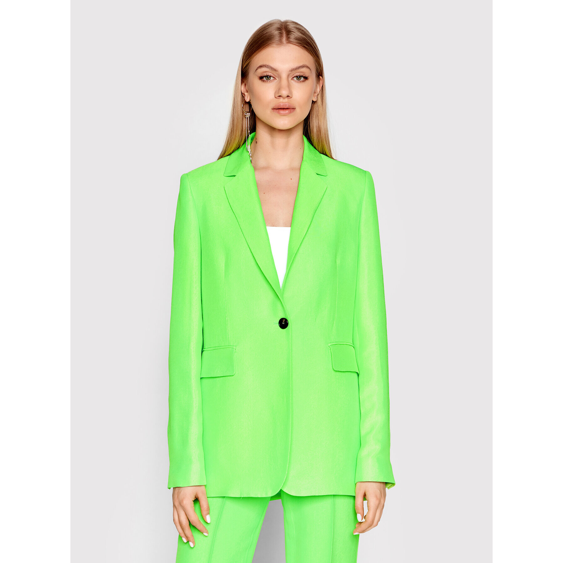 MSGM Блейзър 3241MDG12 227103 Зелен Regular Fit - Pepit.bg
