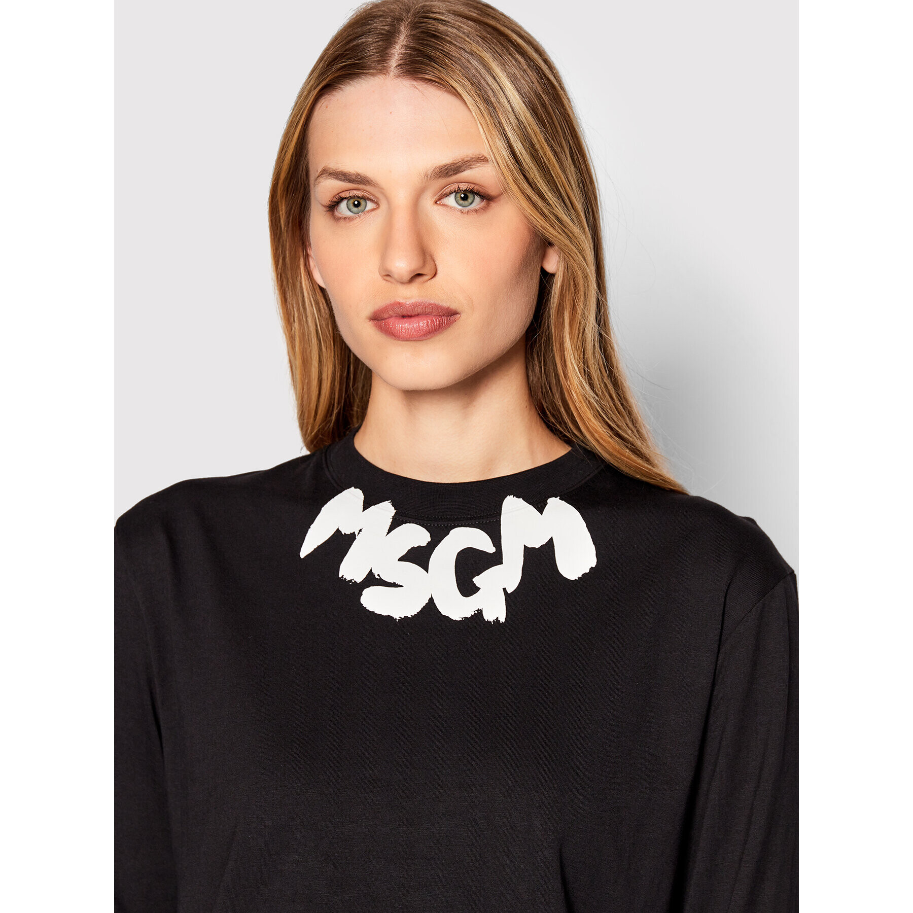 MSGM Блуза 3341MDM169 227798 Черен Regular Fit - Pepit.bg